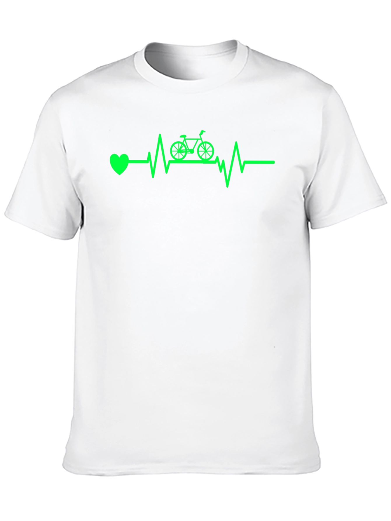 Black Cycling Heartbeat T-Shirt - Black view 10