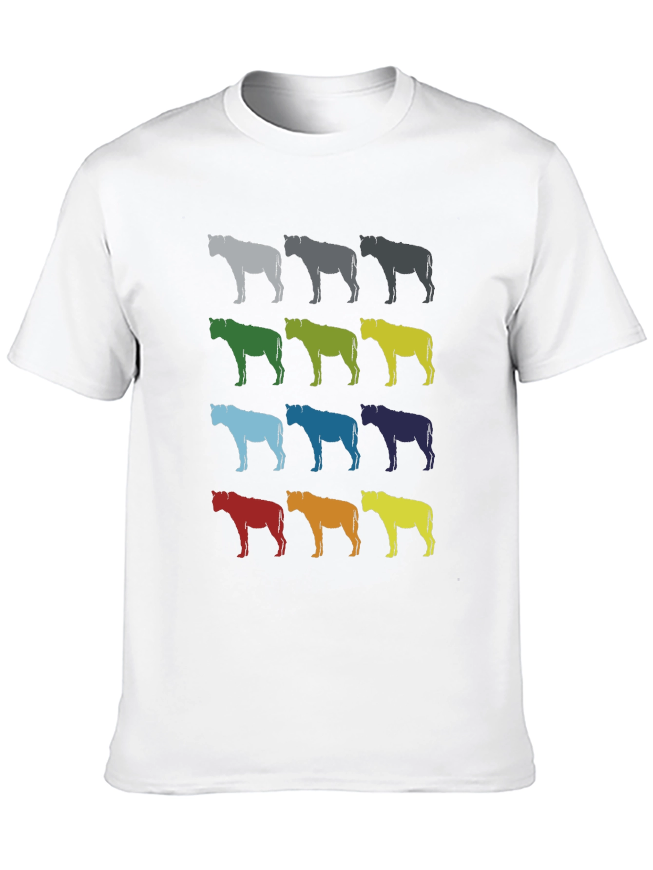 Colorful Bulls Graphic Tee - Stylish Men's Black T-Shirt - 10