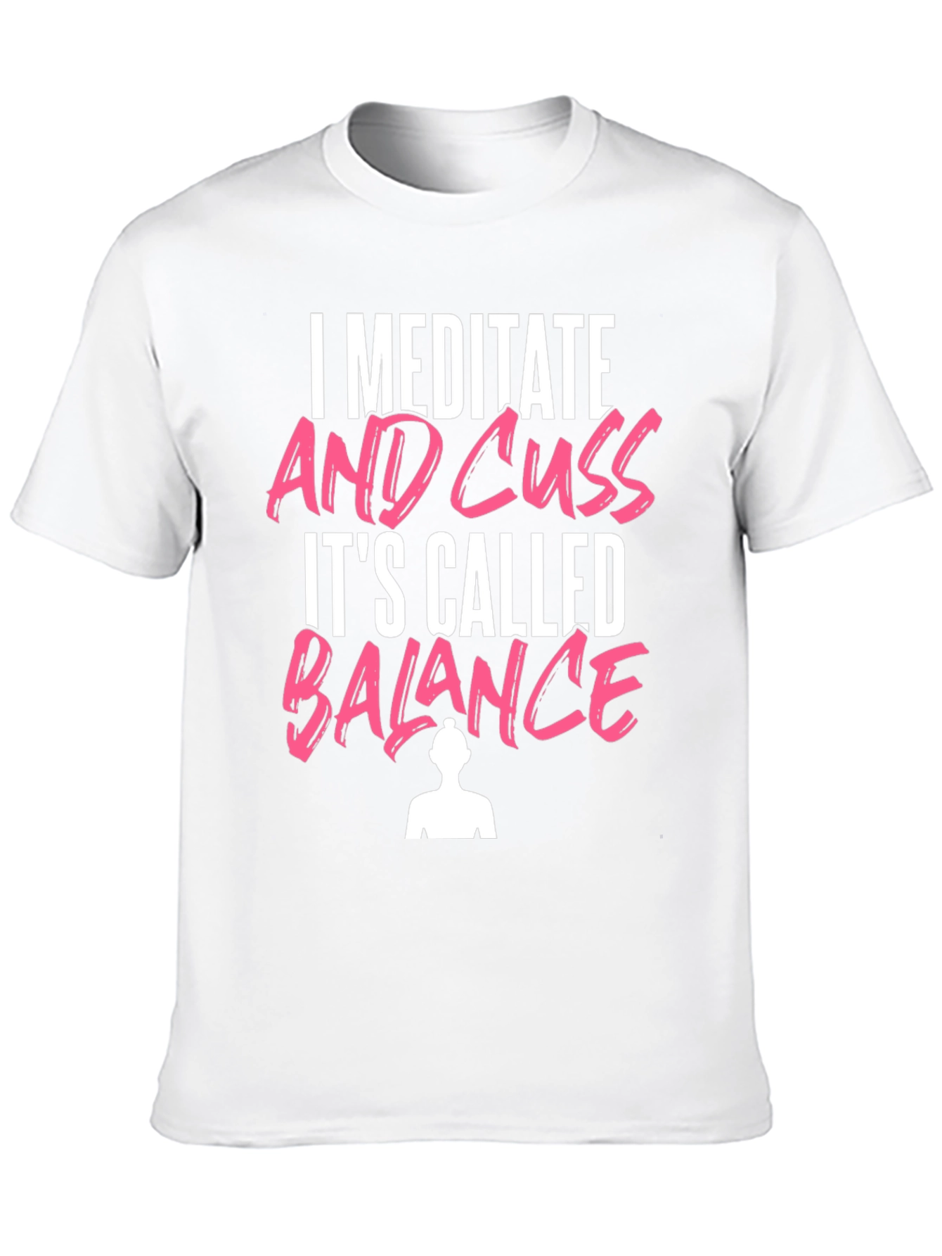 Black Meditate & Cuss T-Shirt Funny Yoga Tee view 10