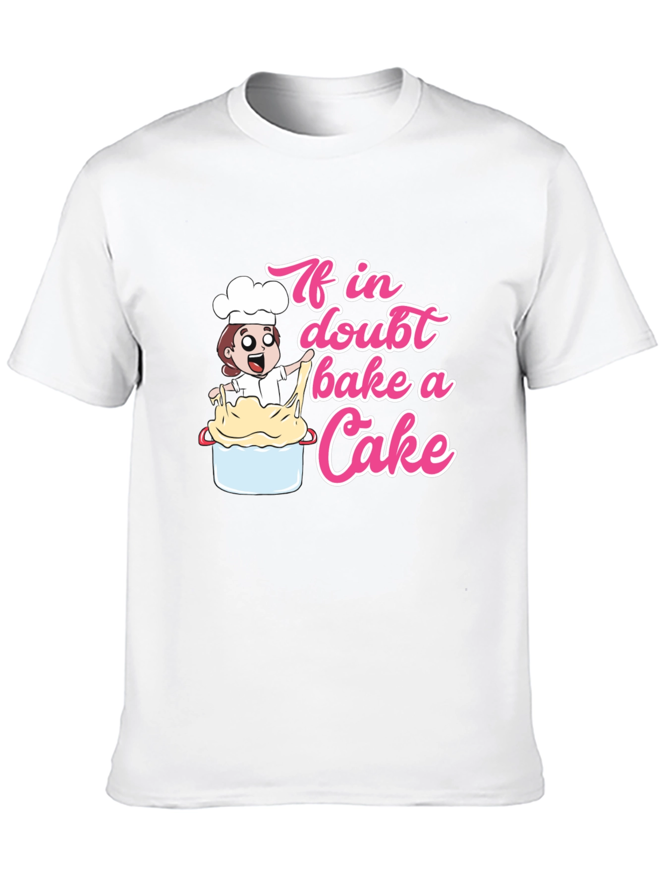 Black If In Doubt, Bake A Cake T-Shirt view 10