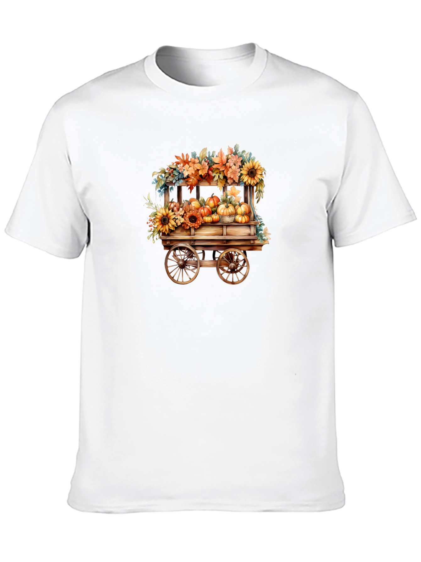 Black Fall Harvest Wagon T-Shirt - Black view 10