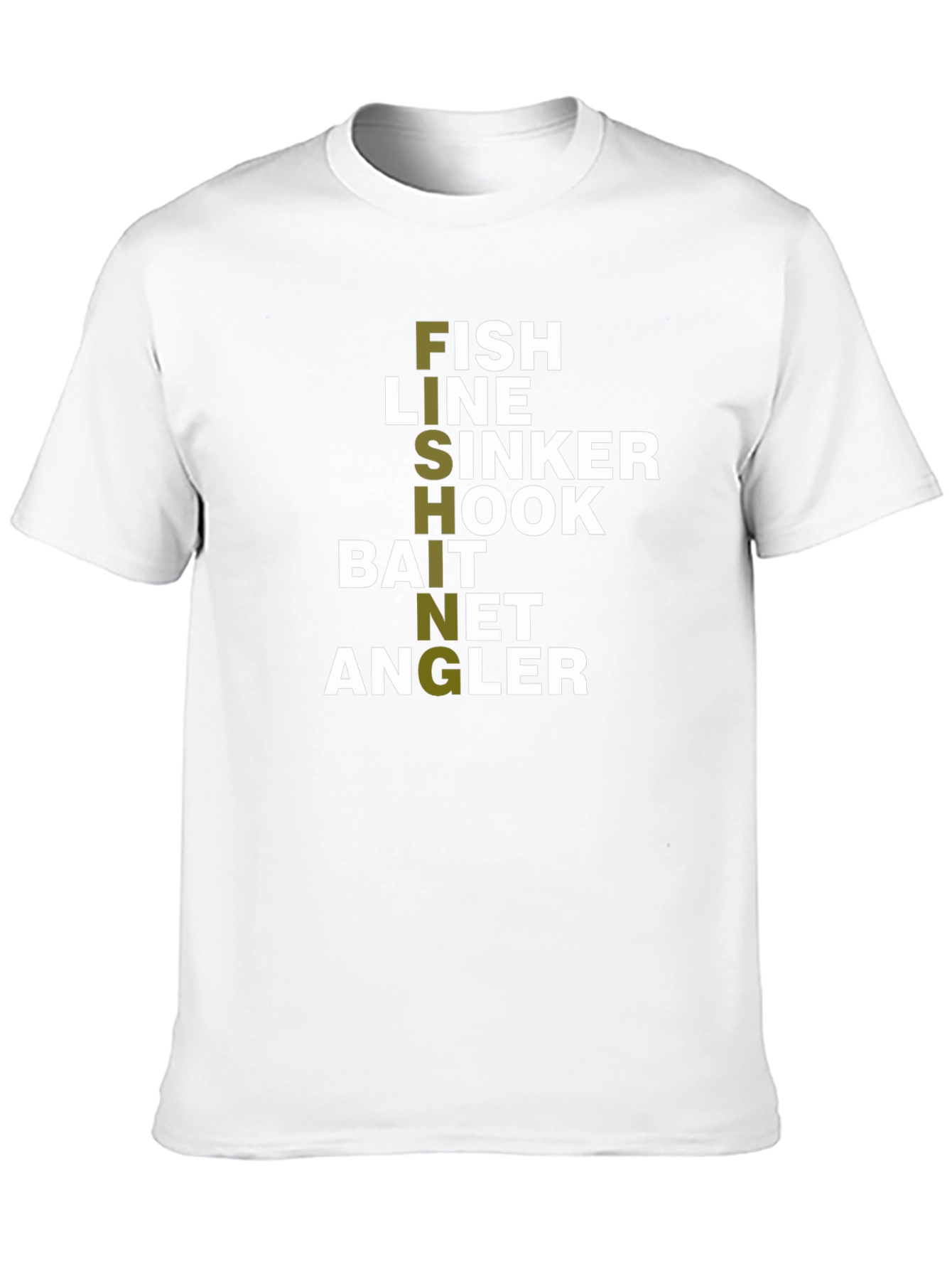 Black Fishing T-Shirt: Fish, Hook, Line, Bait, Angler Design view 10