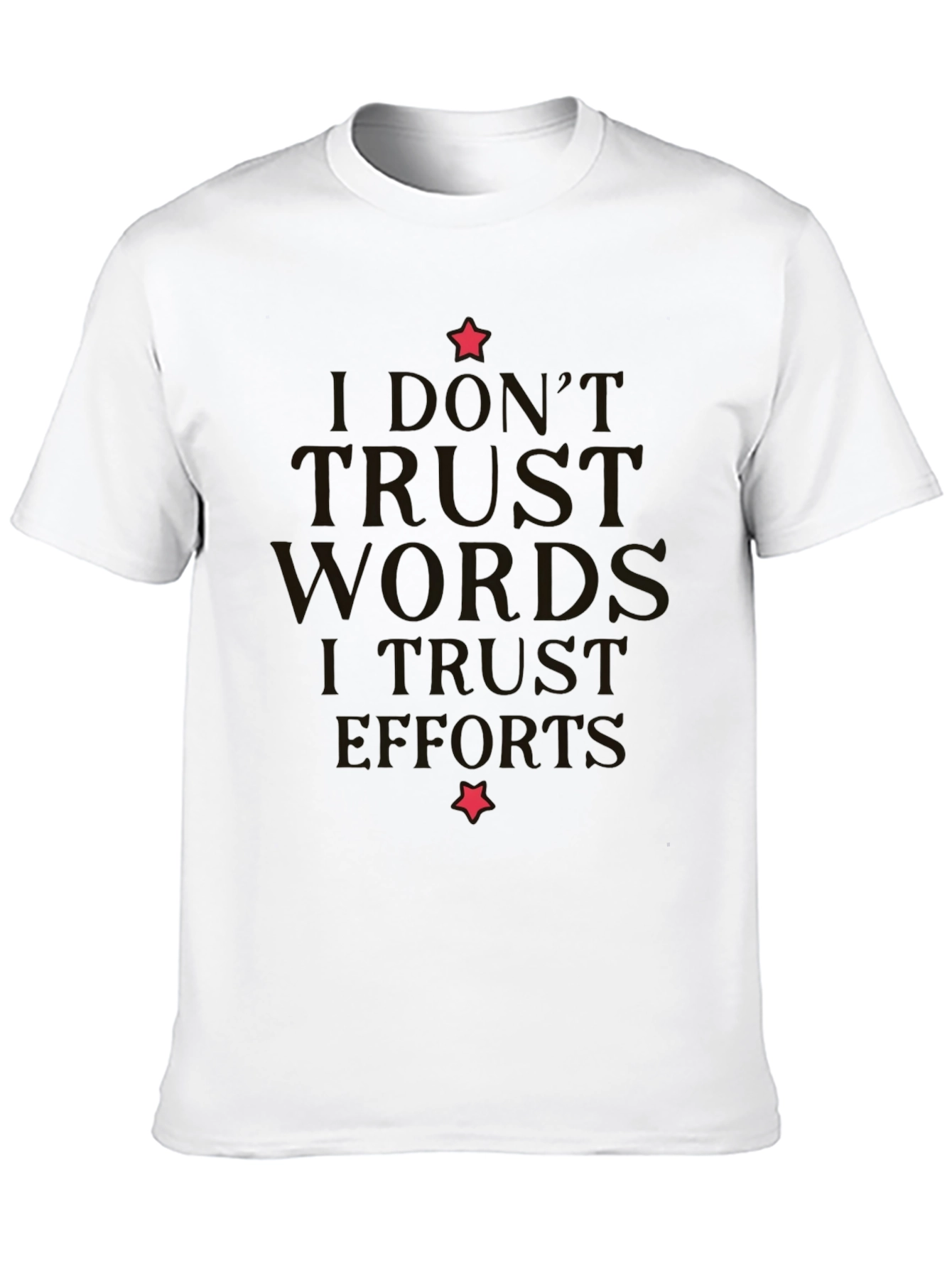 Black I Don't Trust Words T-Shirt - Black, Short Sleeve view 10