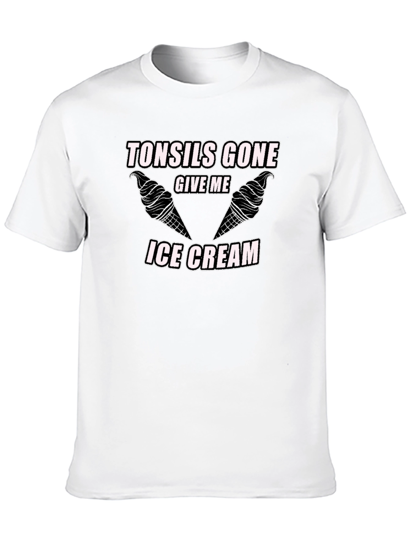 Black Tonsils Gone Ice Cream Graphic T-Shirt view 10