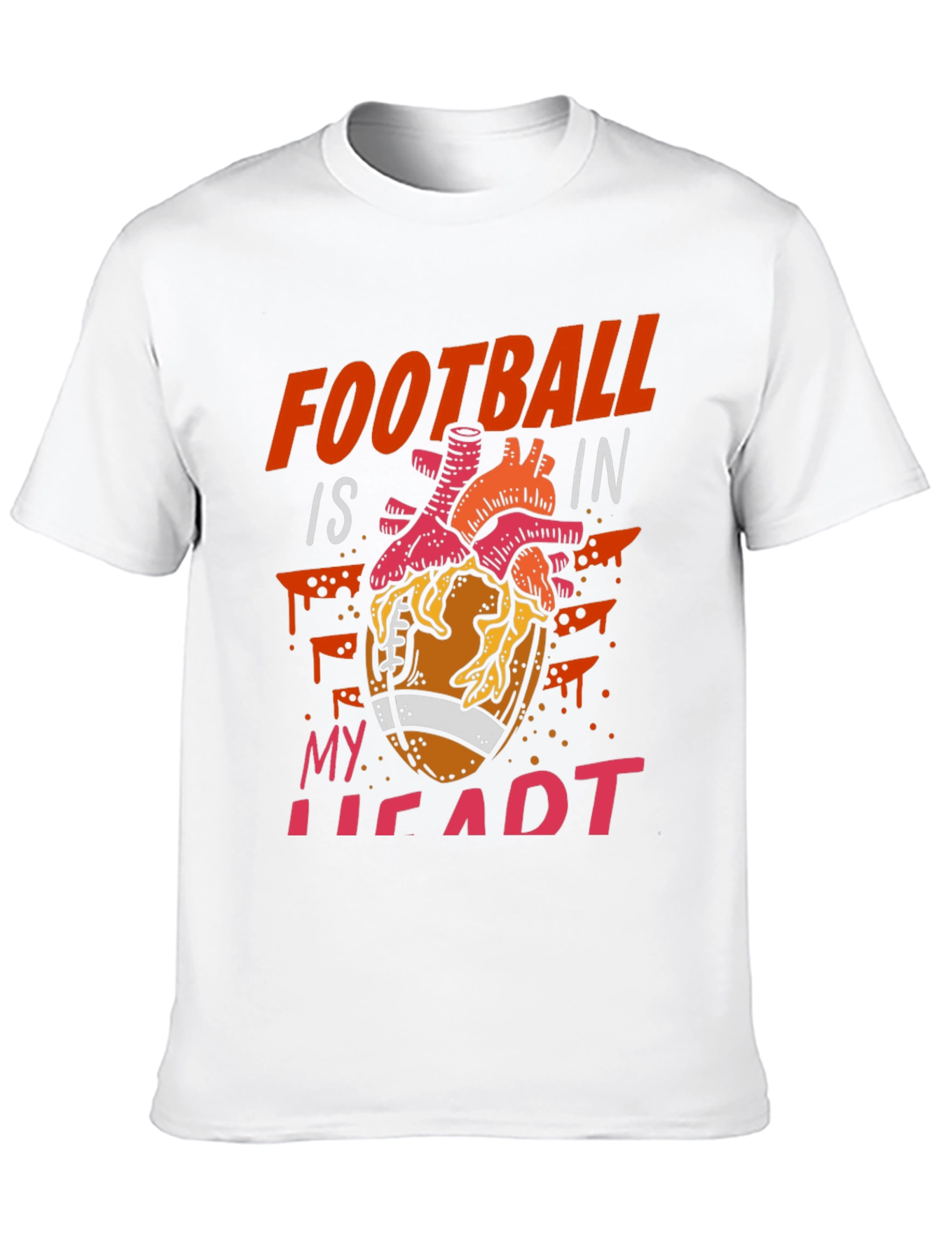 Black Football is in My Heart Graphic Tee view 10