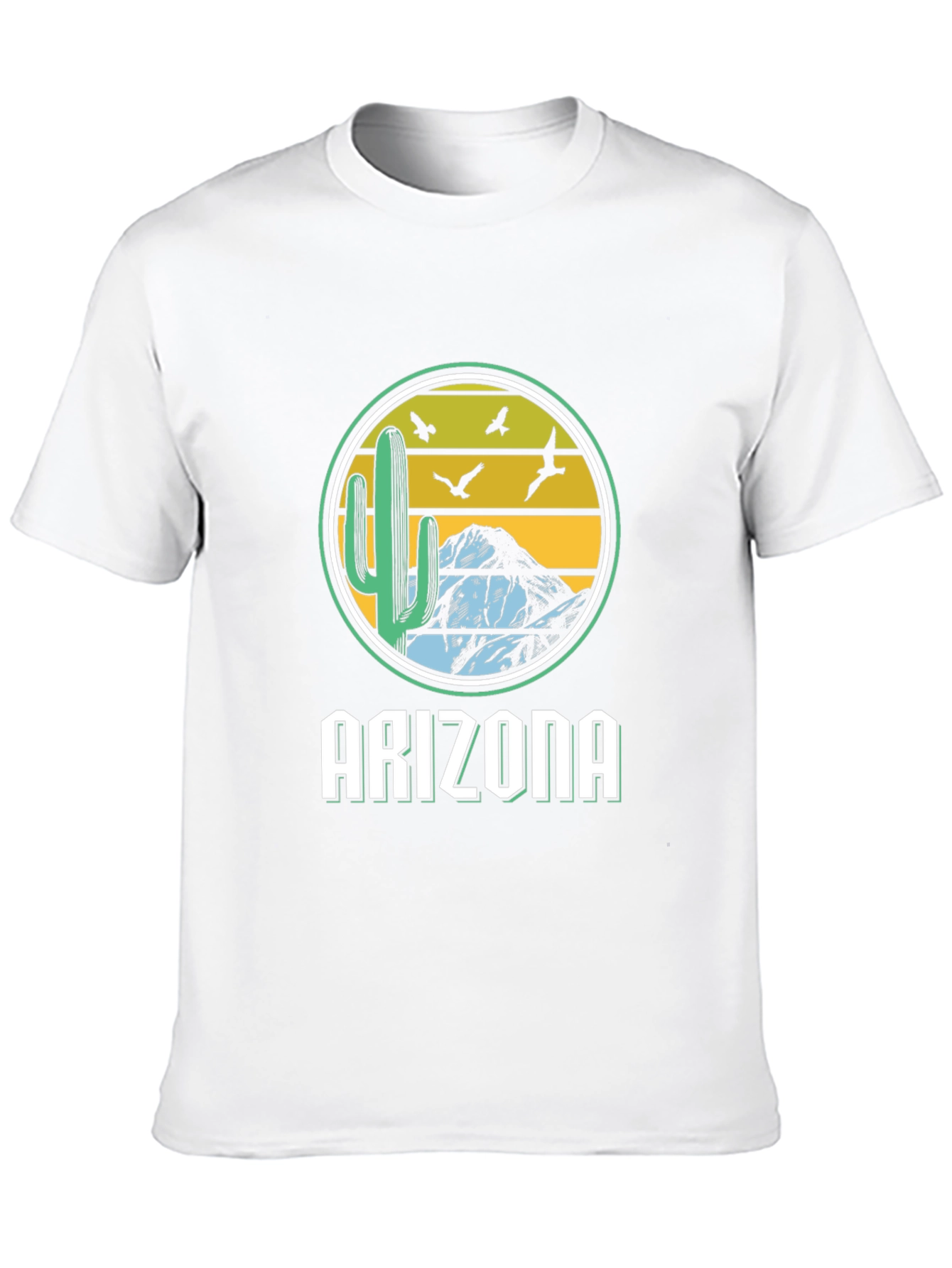 Black Arizona Desert Graphic Tee - Unisex Black T-Shirt view 10
