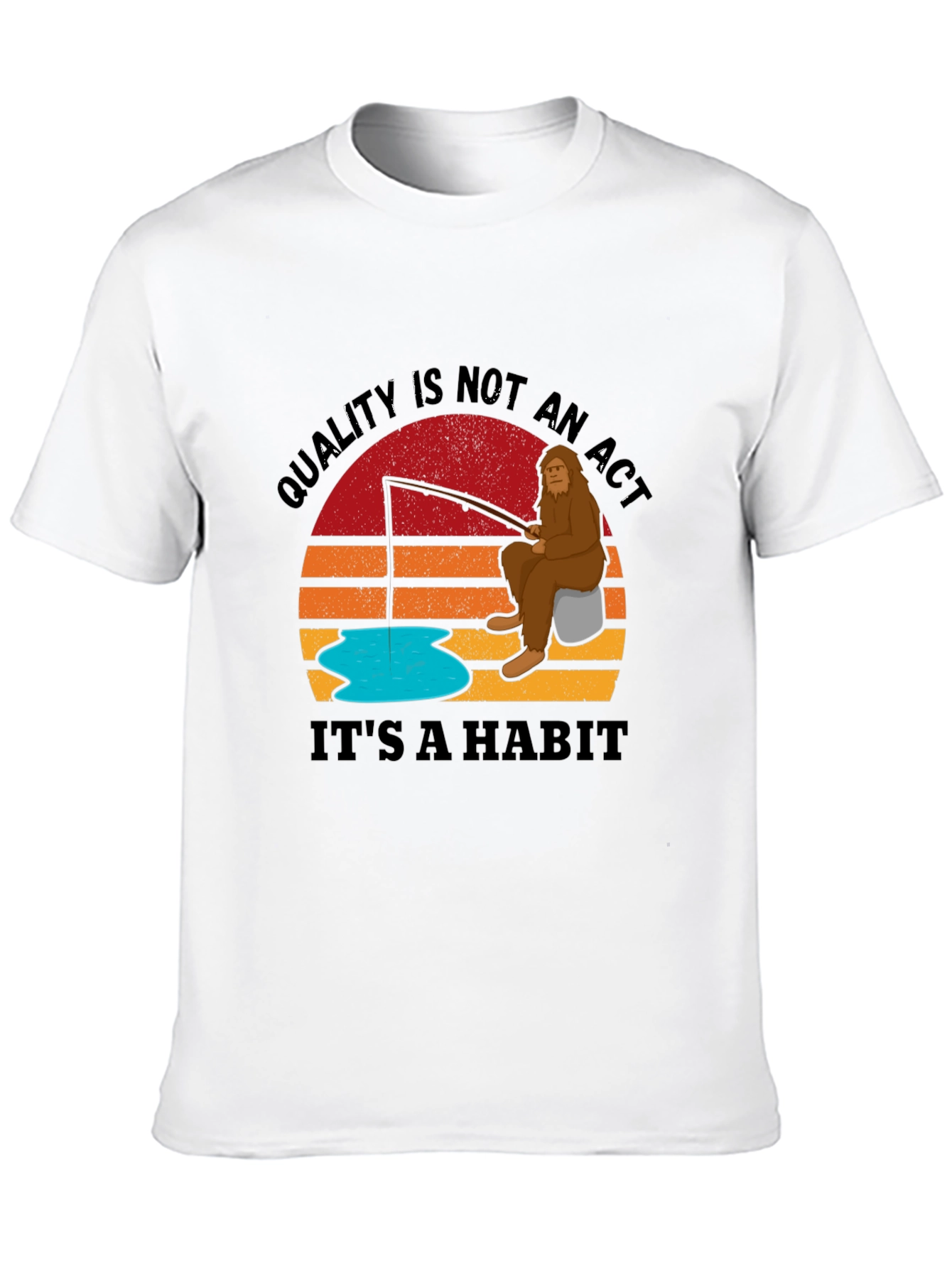 Black Sasquatch Fishing T-Shirt - Quality is a Habit view 10