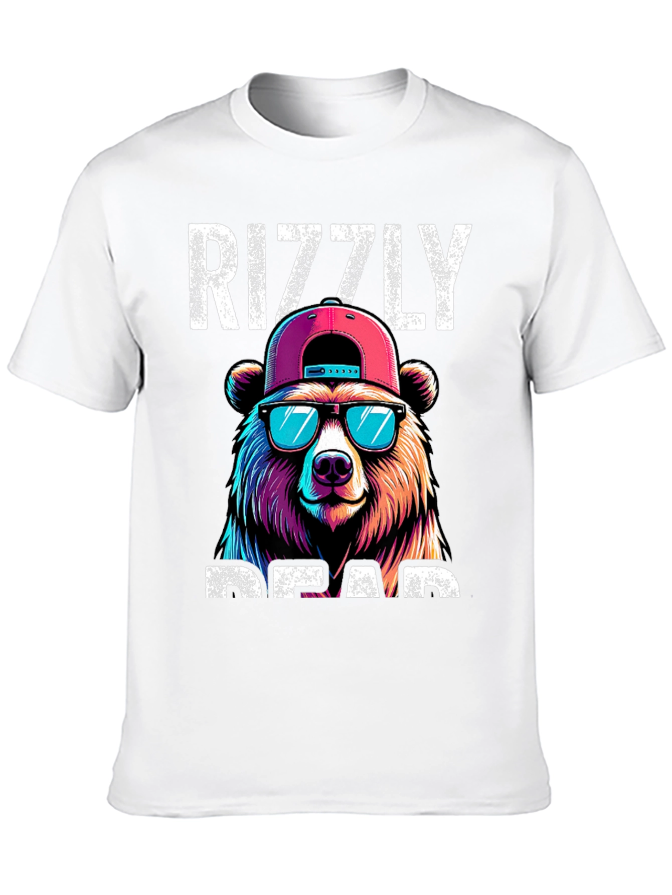 Black Rizzly Bear T-Shirt - Cool Graphic Tee view 10