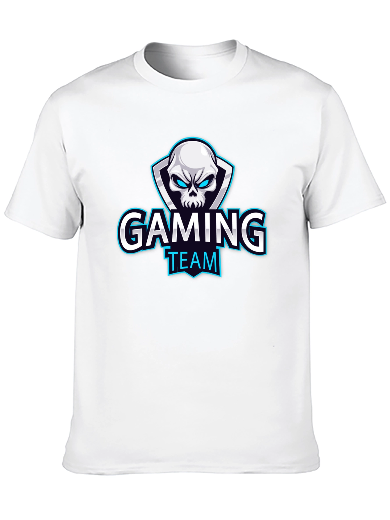 Black Gaming Team T-Shirt - Skull Design view 10