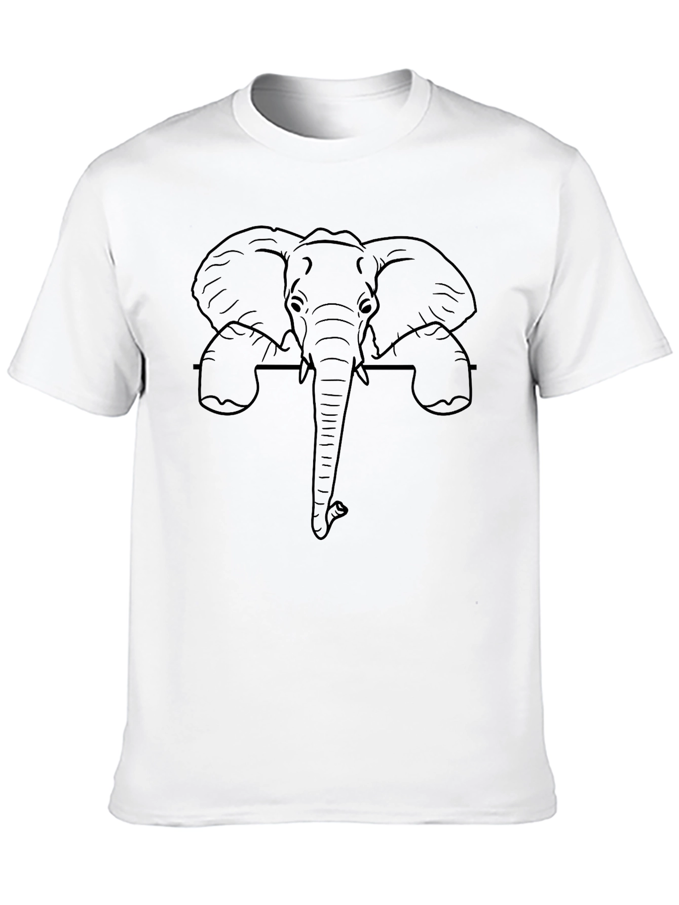 Black Elephant Graphic Tee - Black Cotton Shirt view 10