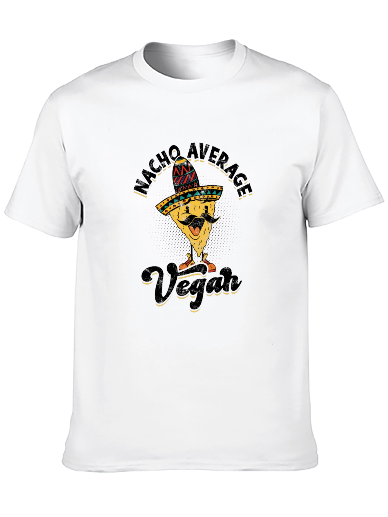 Black Nacho Average Vegan T-Shirt - Funny Graphic Tee view 10