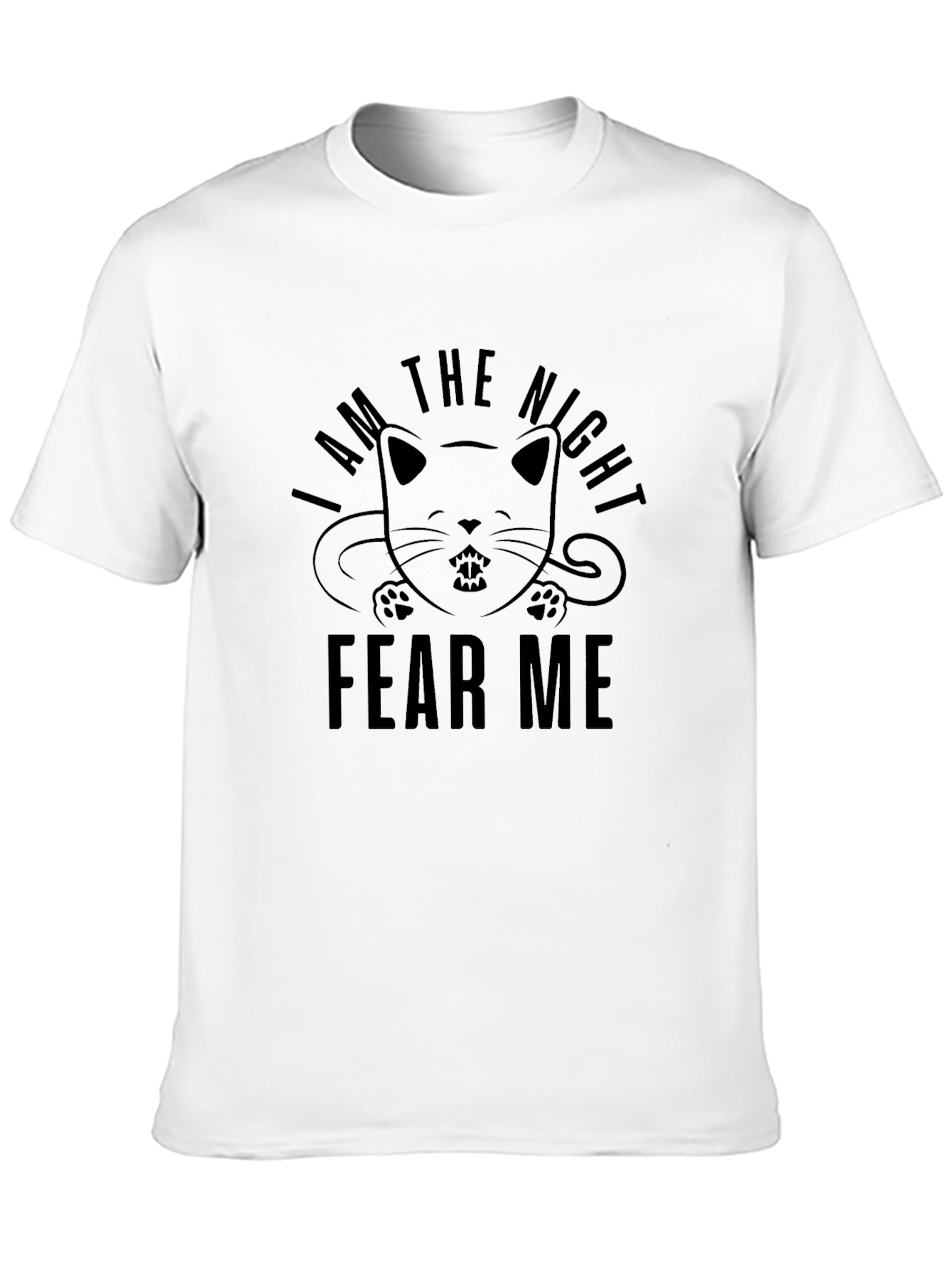 Black I Am The Night Cat Graphic T-Shirt - Black view 10