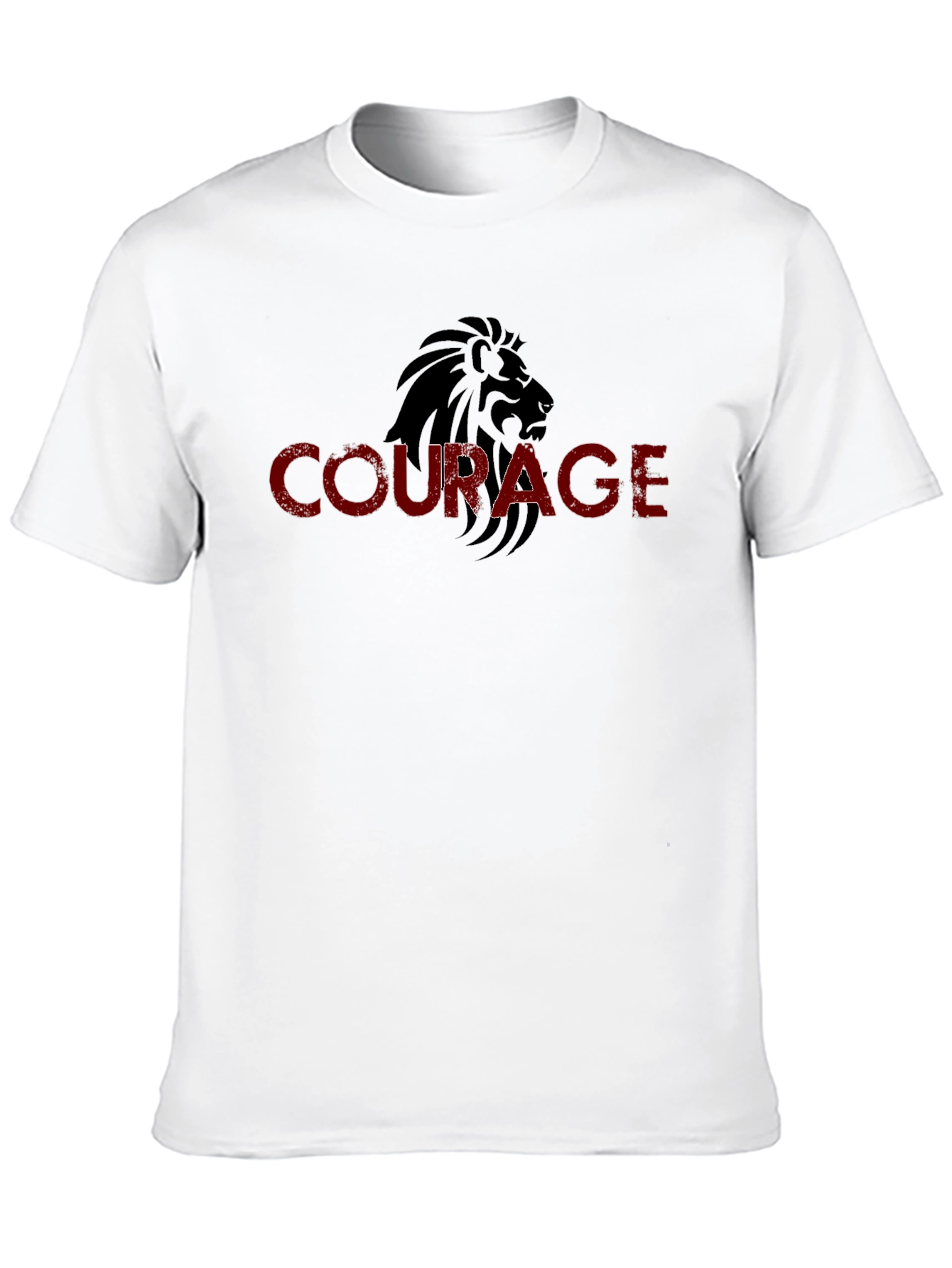 Black Courage Lion Graphic Black T-Shirt view 10