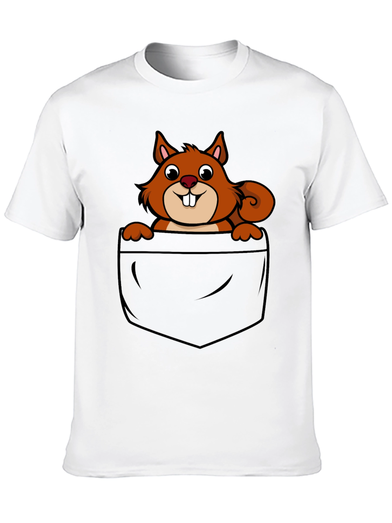 Black Squirrel in Pocket Graphic T-Shirt - Black view 10