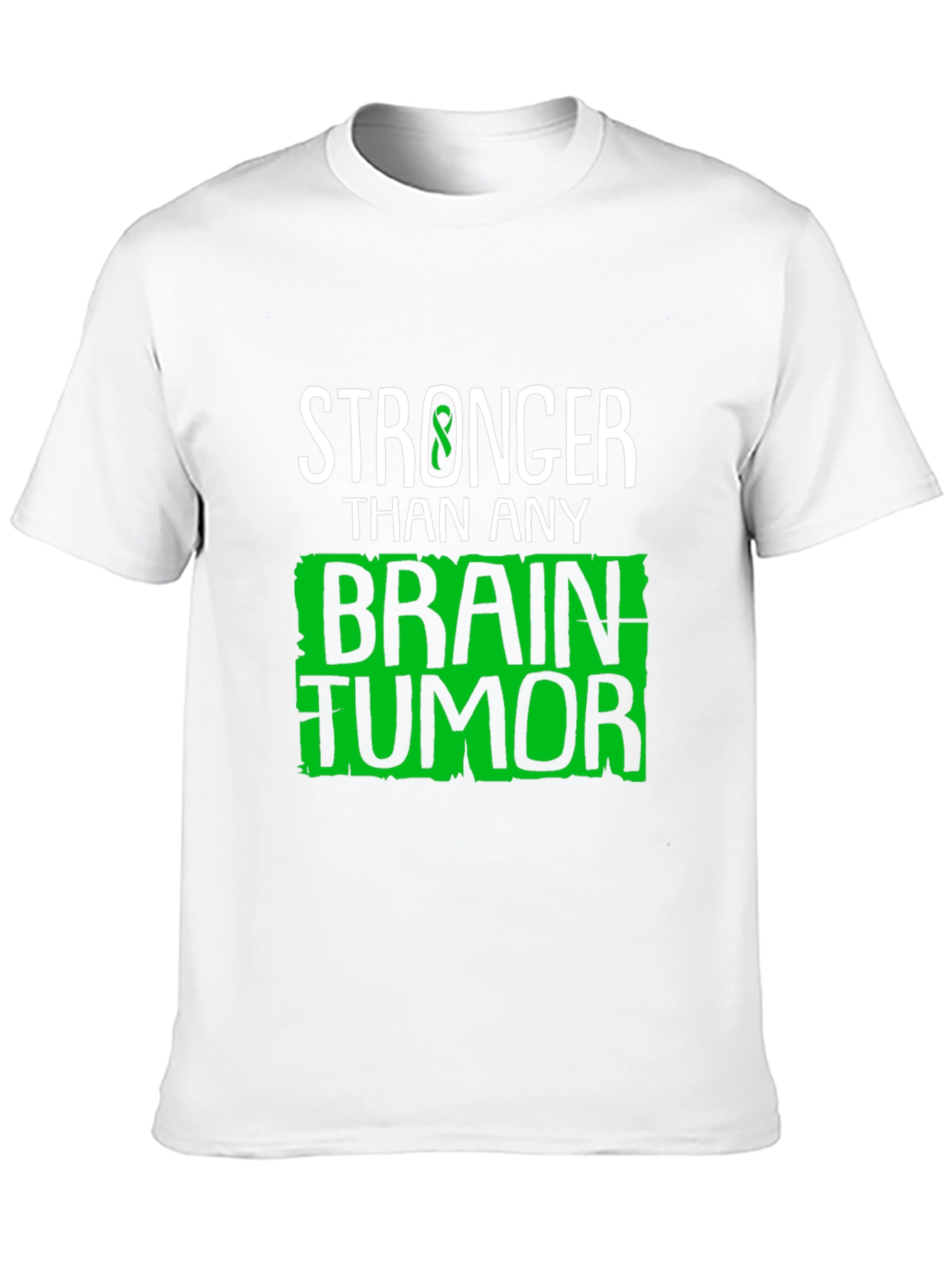 Black Stronger Than Any Brain Tumor Awareness T-Shirt view 10