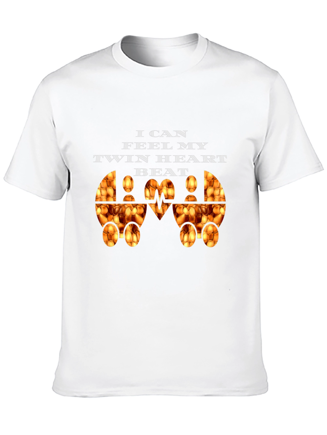 Black I Can Feel My Twin Heartbeat Black T-Shirt view 10