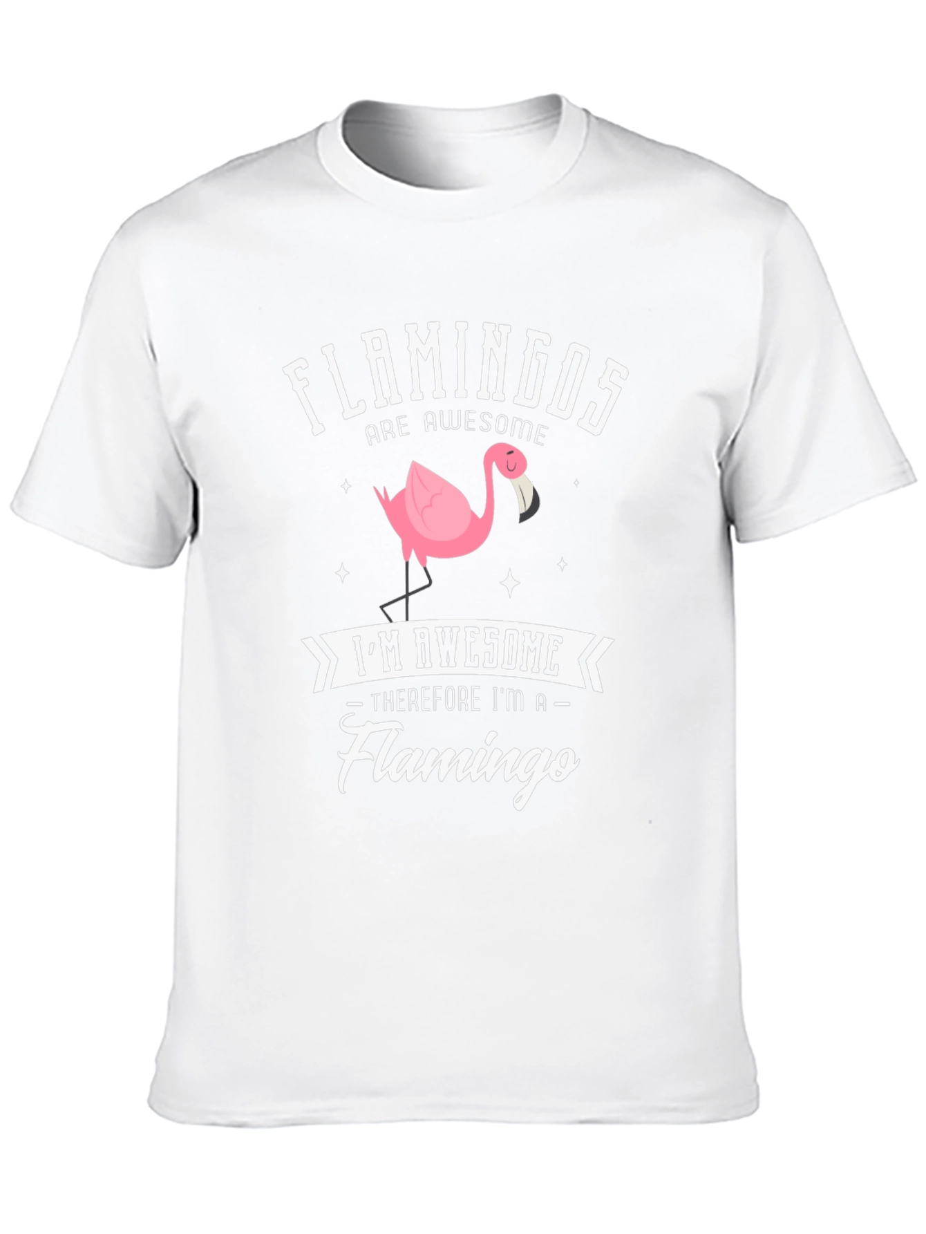 Black Funny Flamingo T-Shirt - Flamingos Are Awesome! view 10