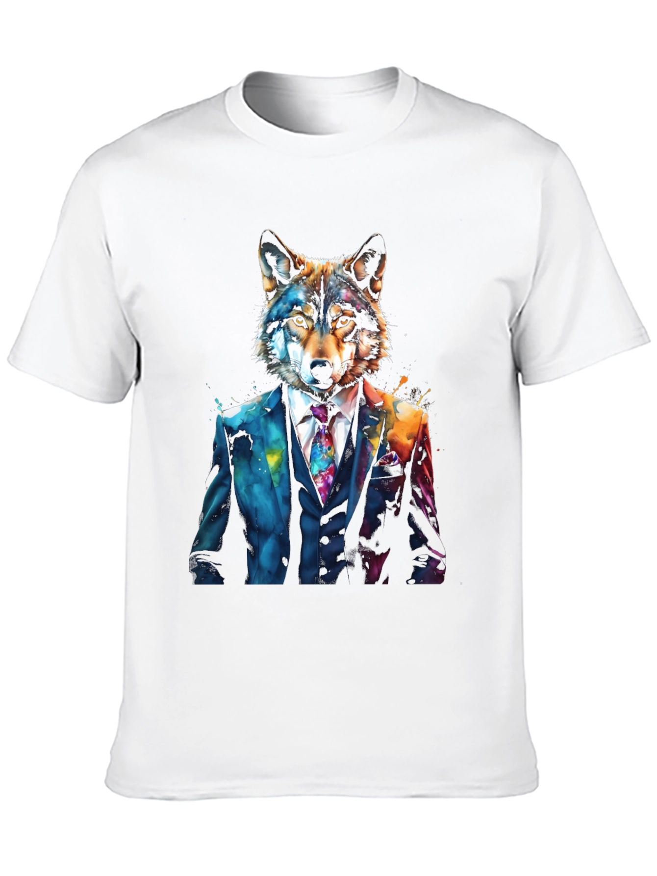 Black Wolf in Suit Graphic Tee - Unique Animal Design view 10