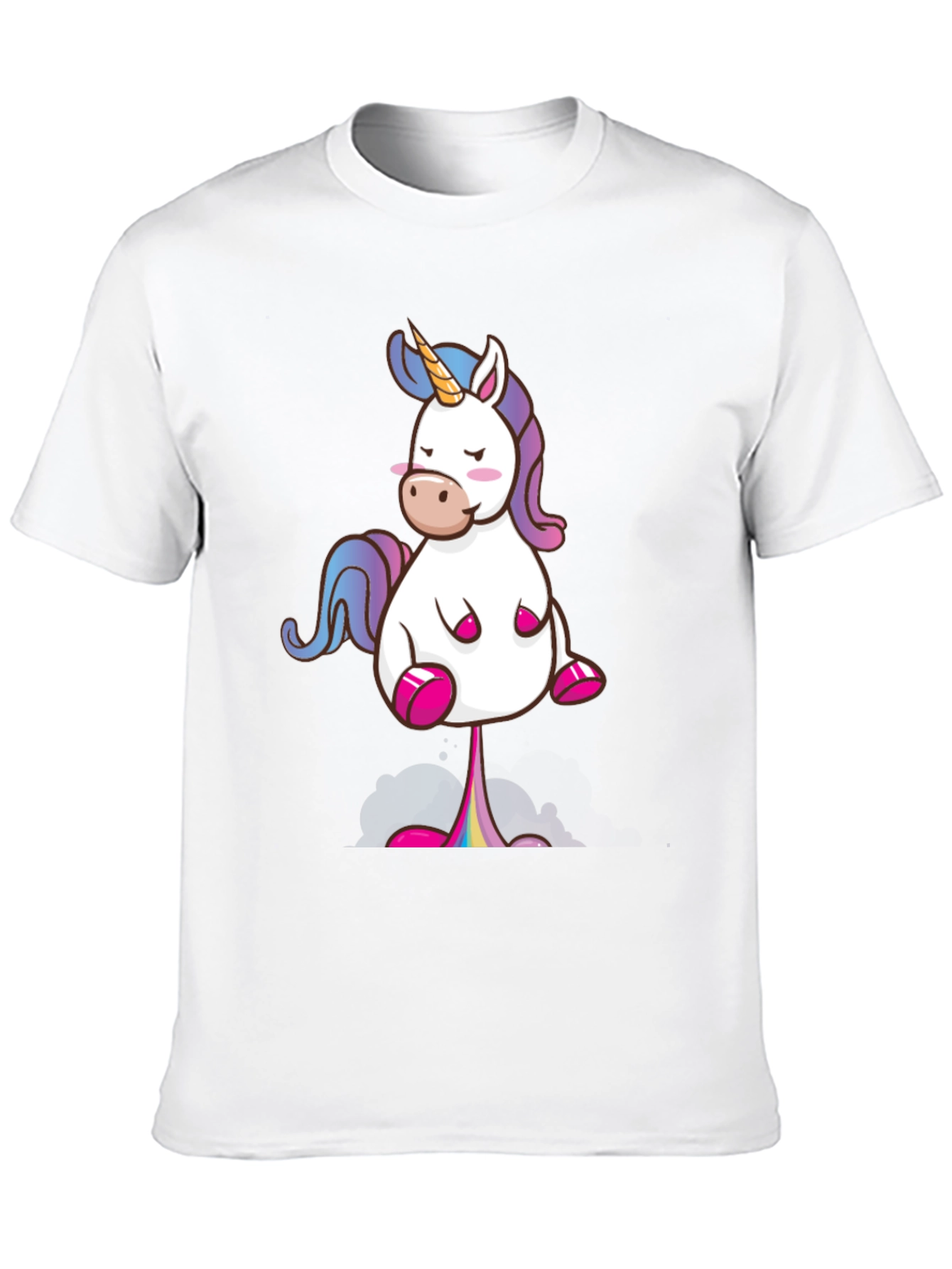 Black Funny Unicorn T-Shirt - Rainbow Poop Tee view 10