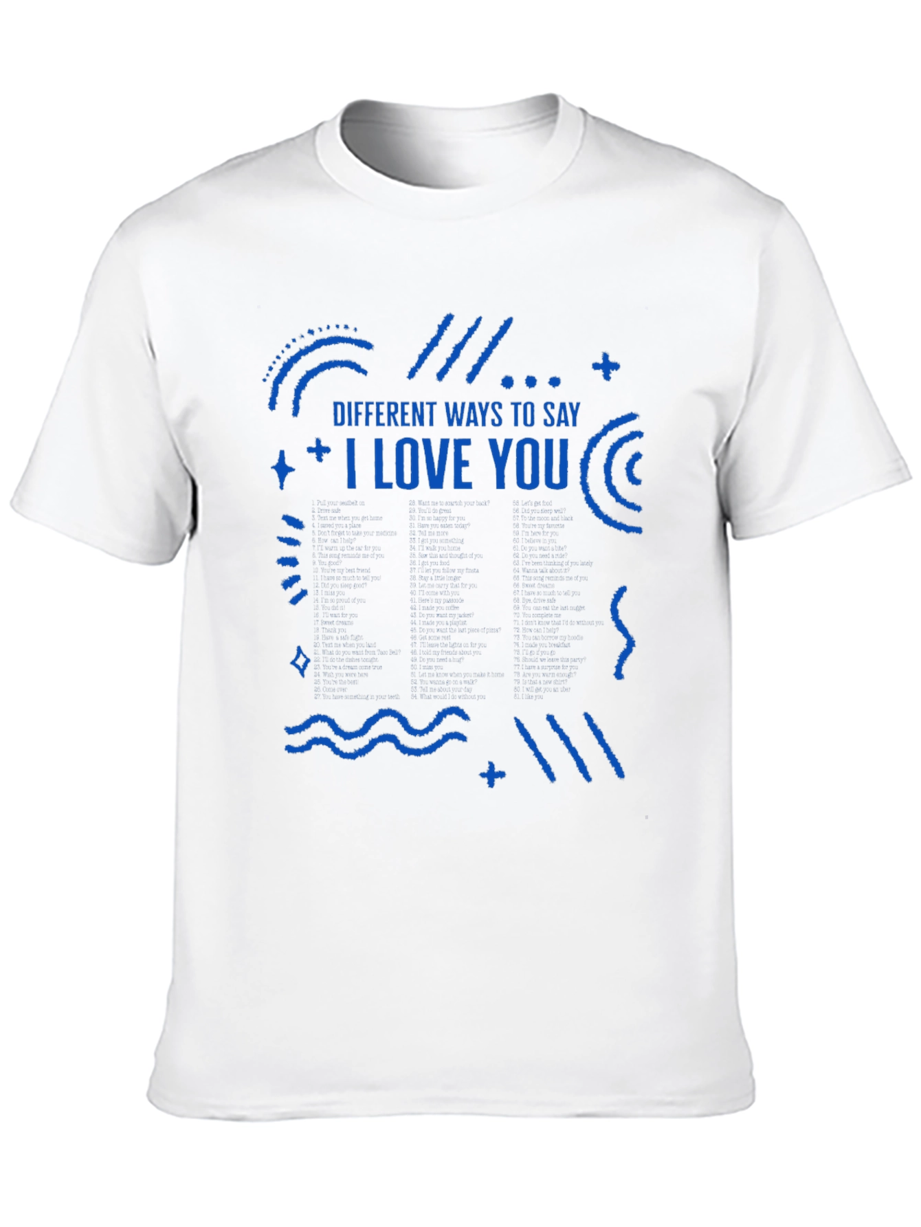 Black I Love You Graphic Tee - Men's Black T-Shirt view 10