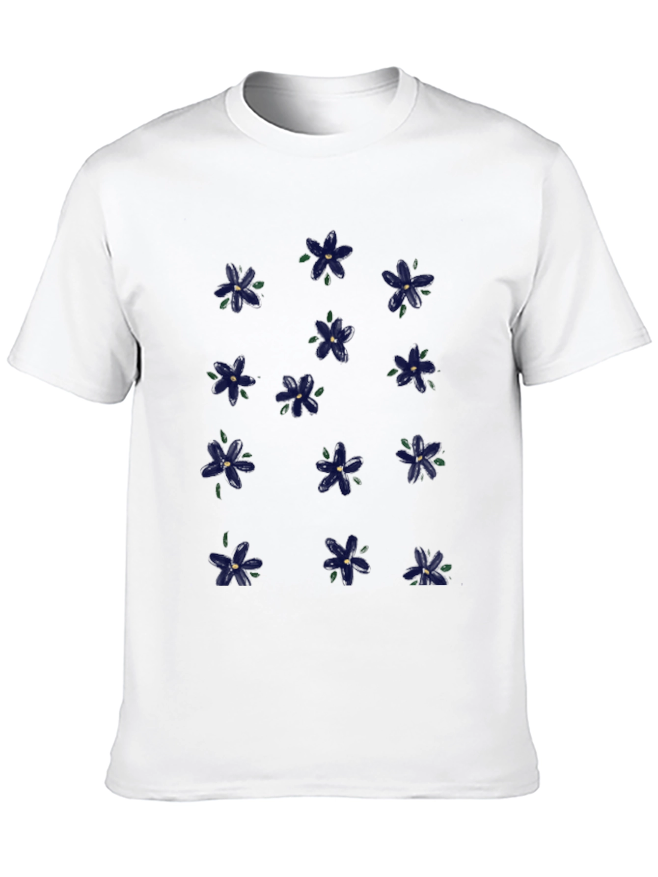 Black Floral Print Black T-Shirt view 10