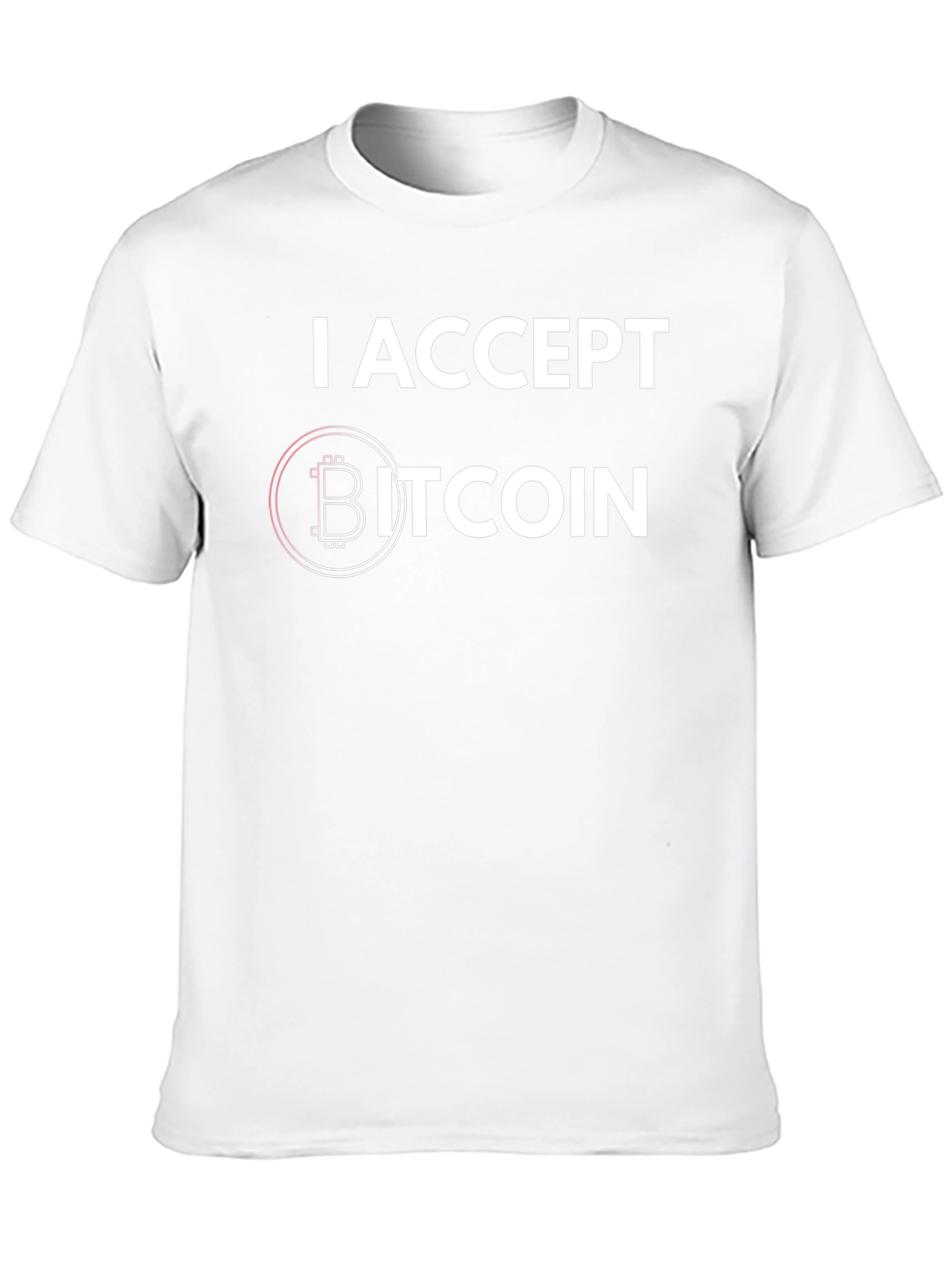 Black I Accept Bitcoin Black T-Shirt view 10