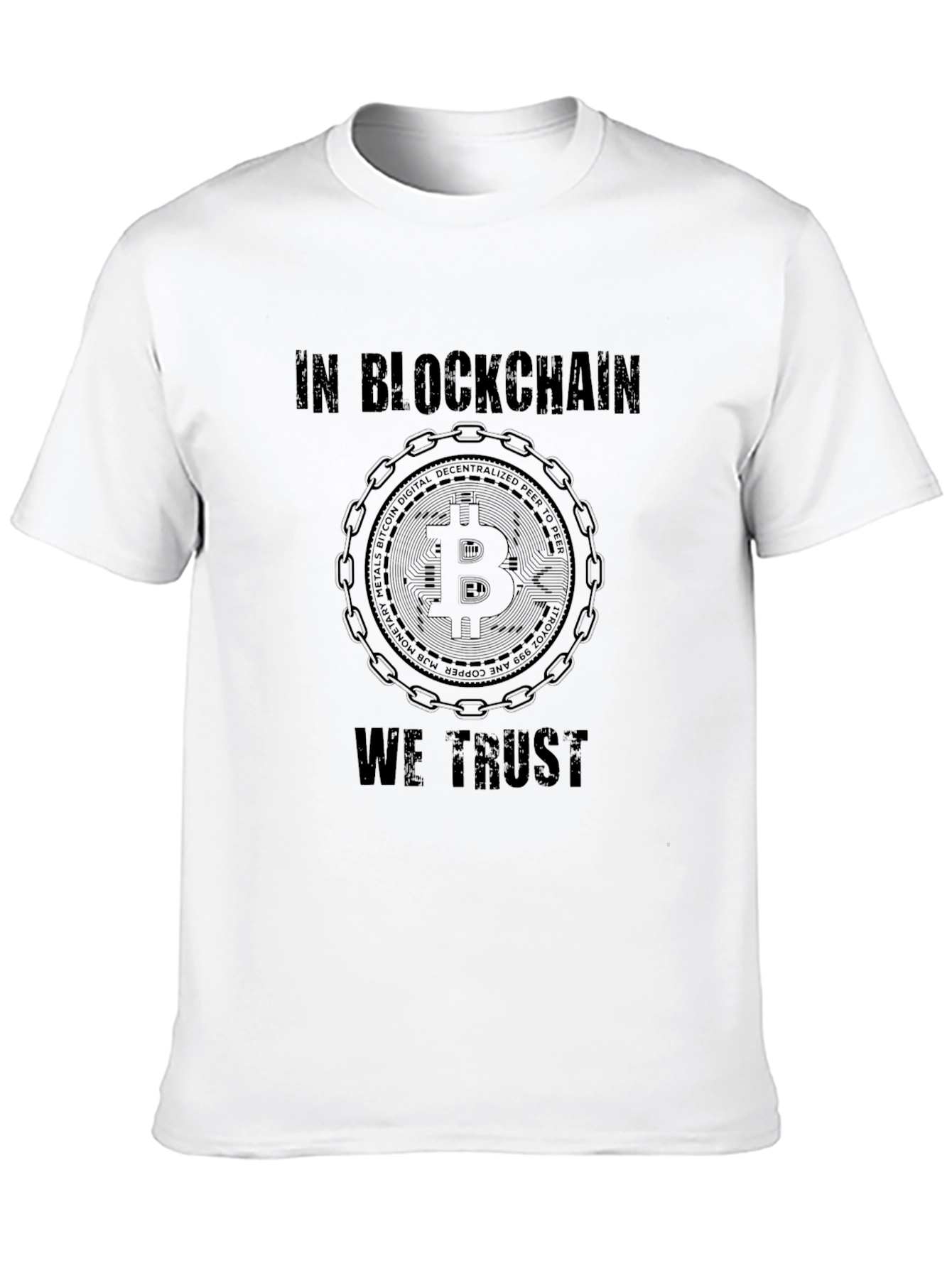 Black In Blockchain We Trust Black T-Shirt view 10