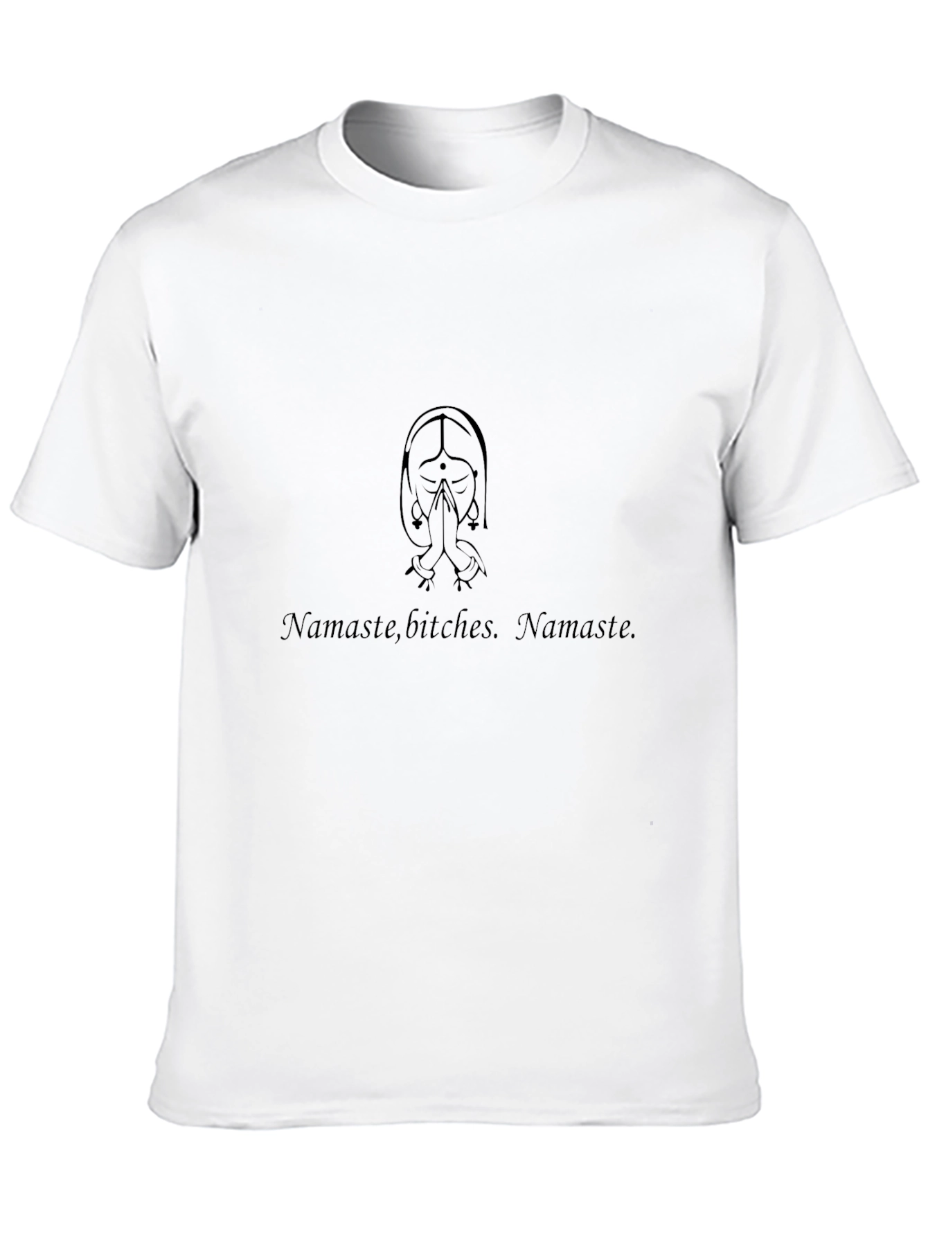 Black Namaste Graphic Tee - Black Unisex T-Shirt view 10