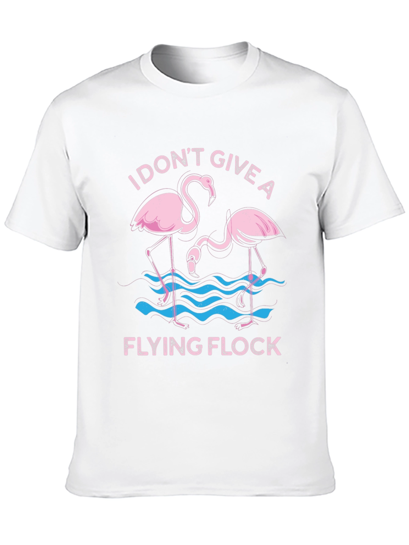 Black Funny Flamingo Graphic T-Shirt - I Don't Give a Flying Flock Tee view 10