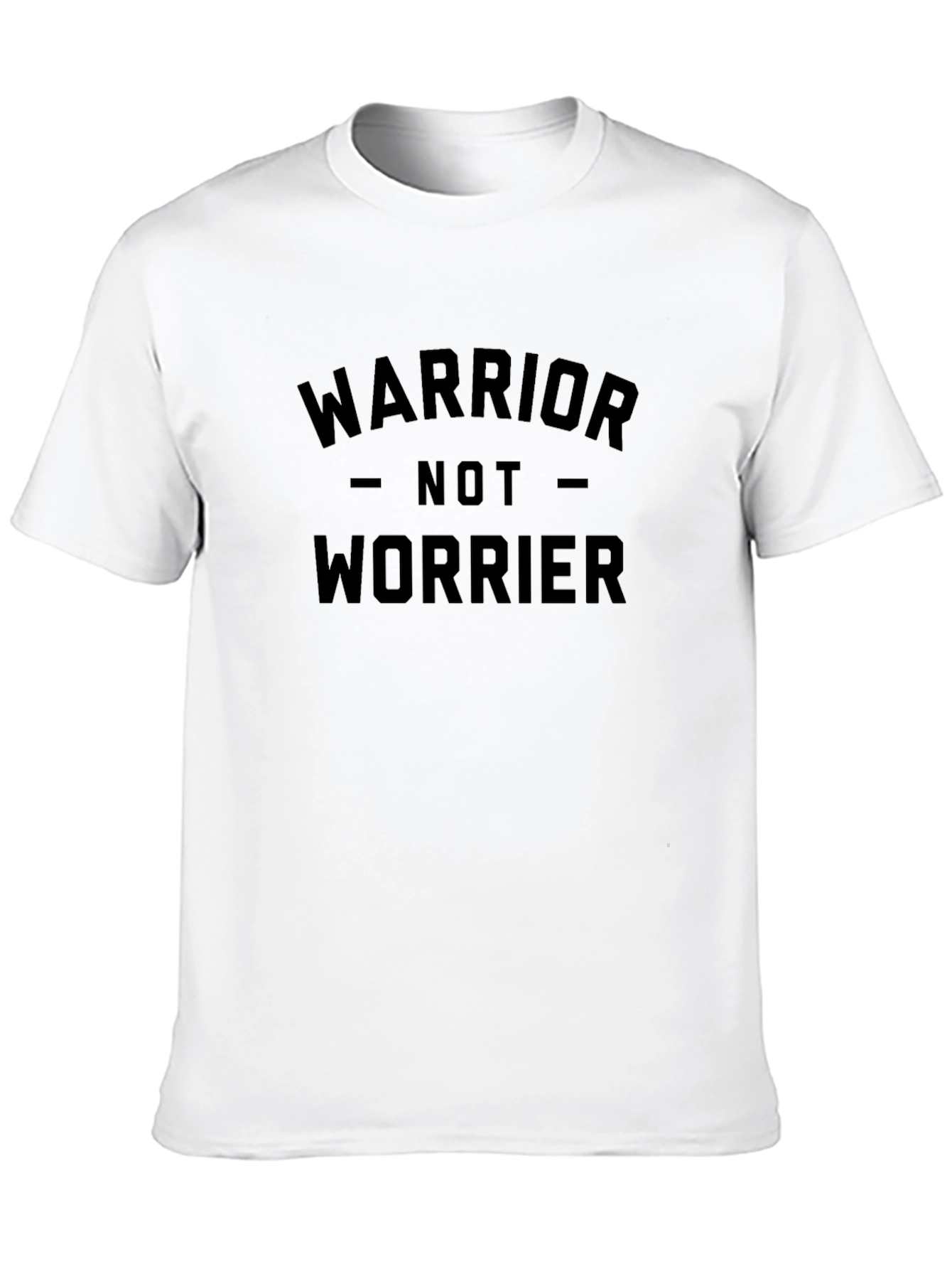 Black Warrior Not Worrier Black Graphic Tee view 10