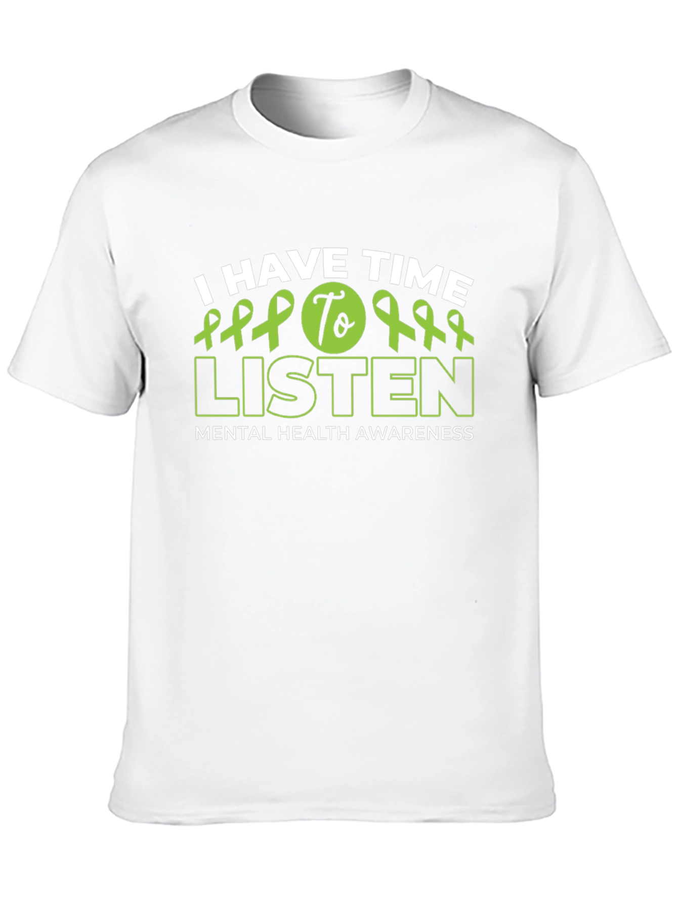 Black I Have Time To Listen Mental Health Awareness T-Shirt view 10