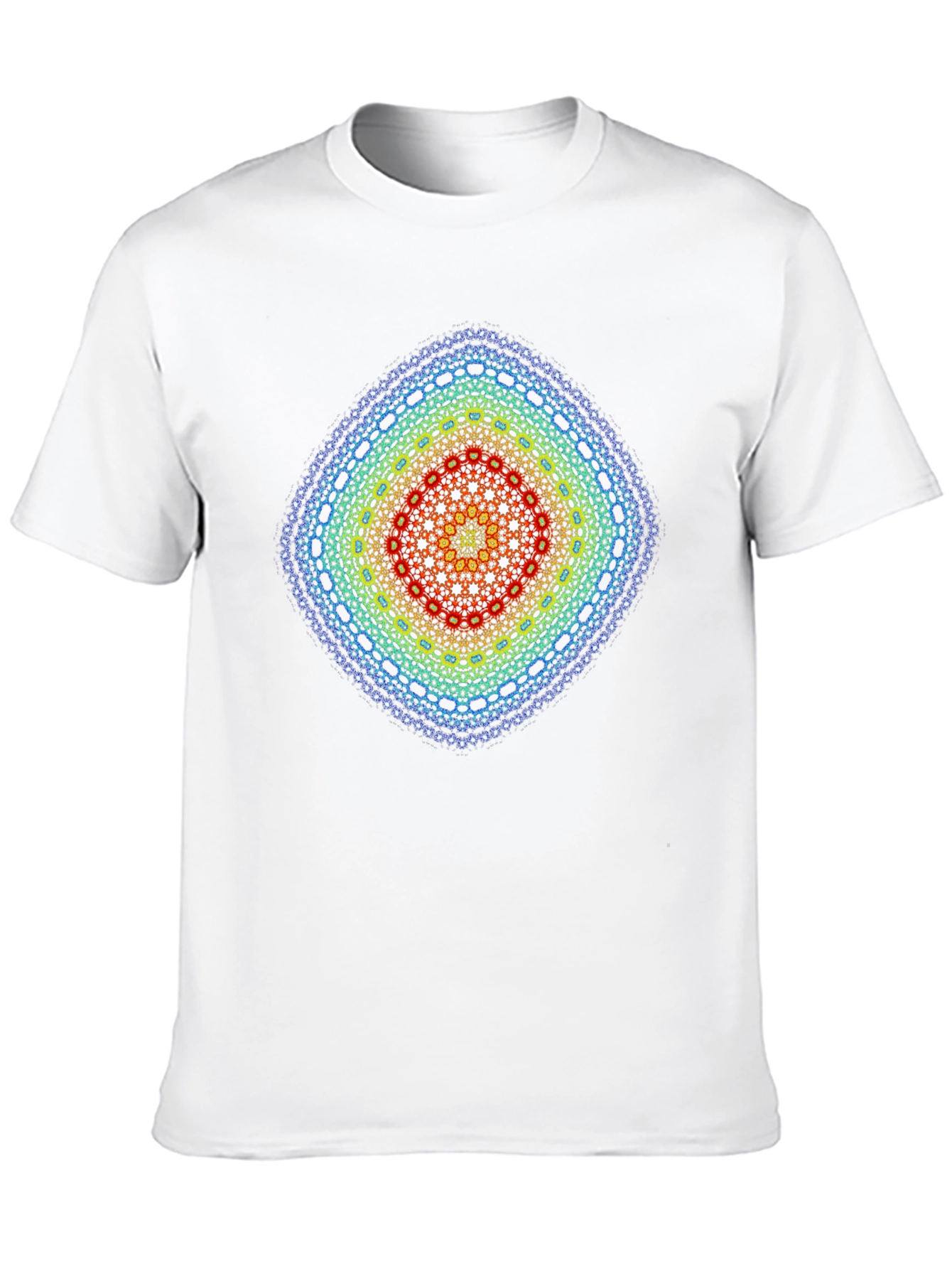 Black Fractal Pattern Tee - Geometric Art Shirt view 10