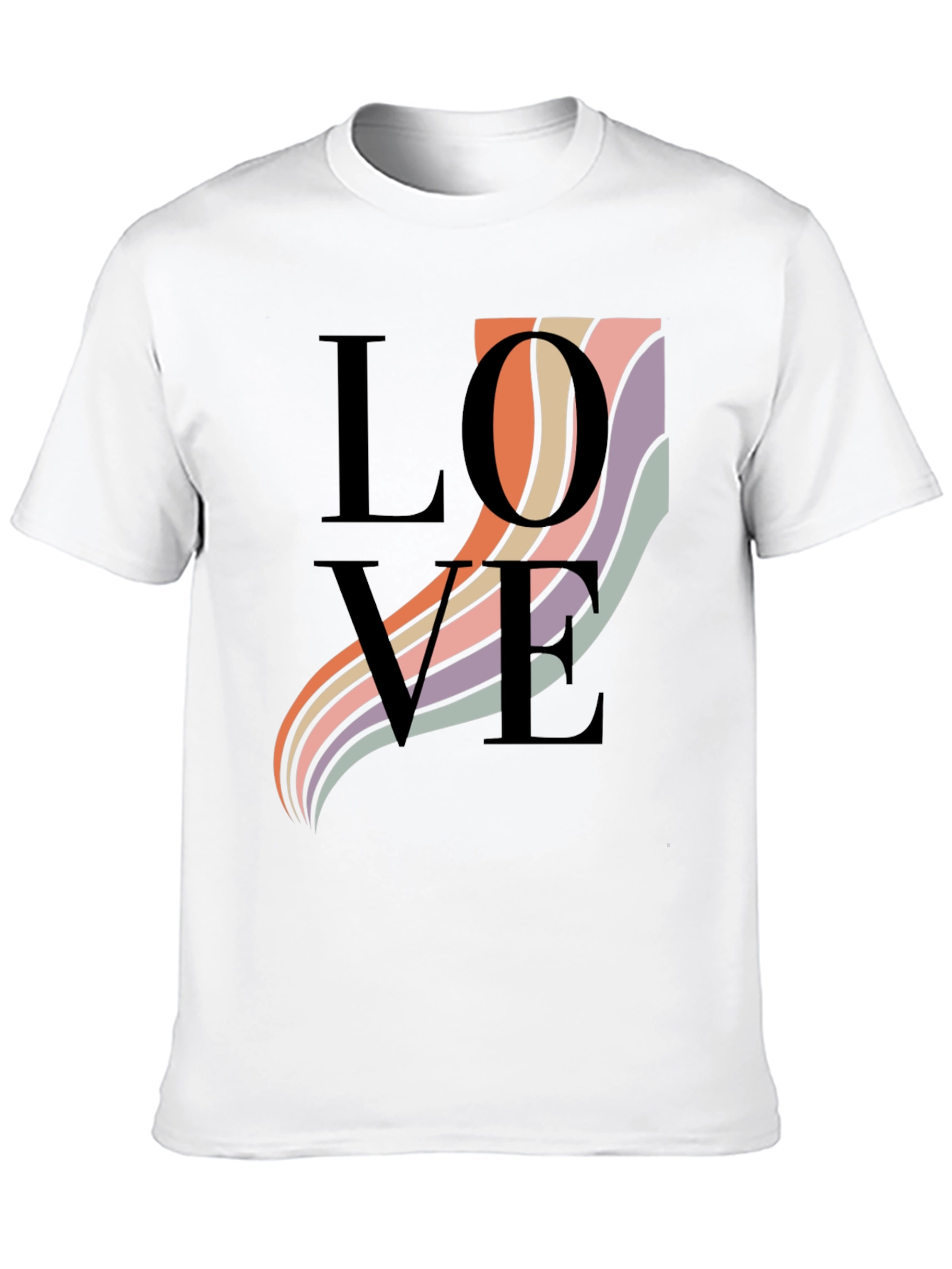 Black Love Waves Graphic T-Shirt - Black view 10