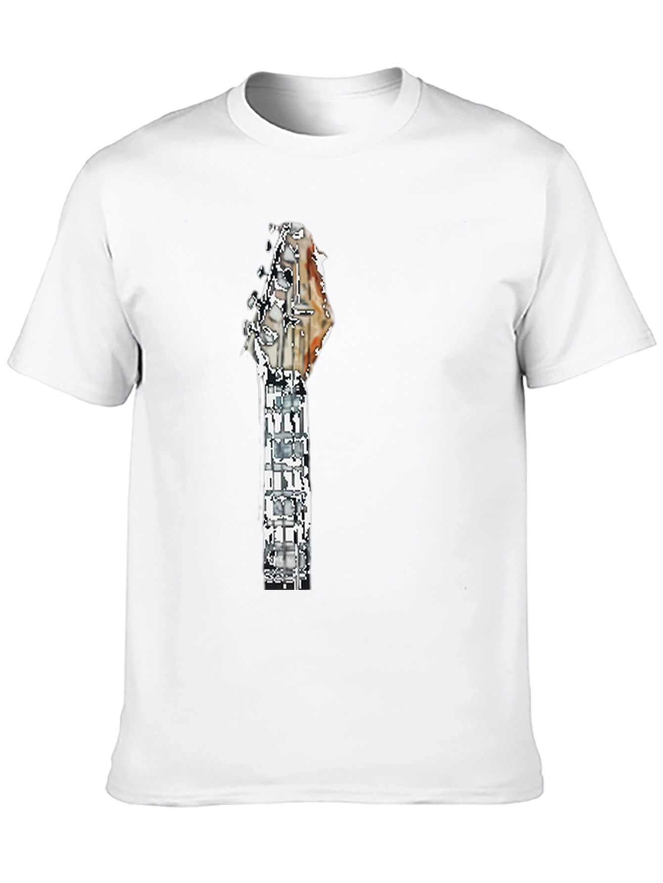 Black Guitar Headstock Graphic Tee - Rocker Style view 10