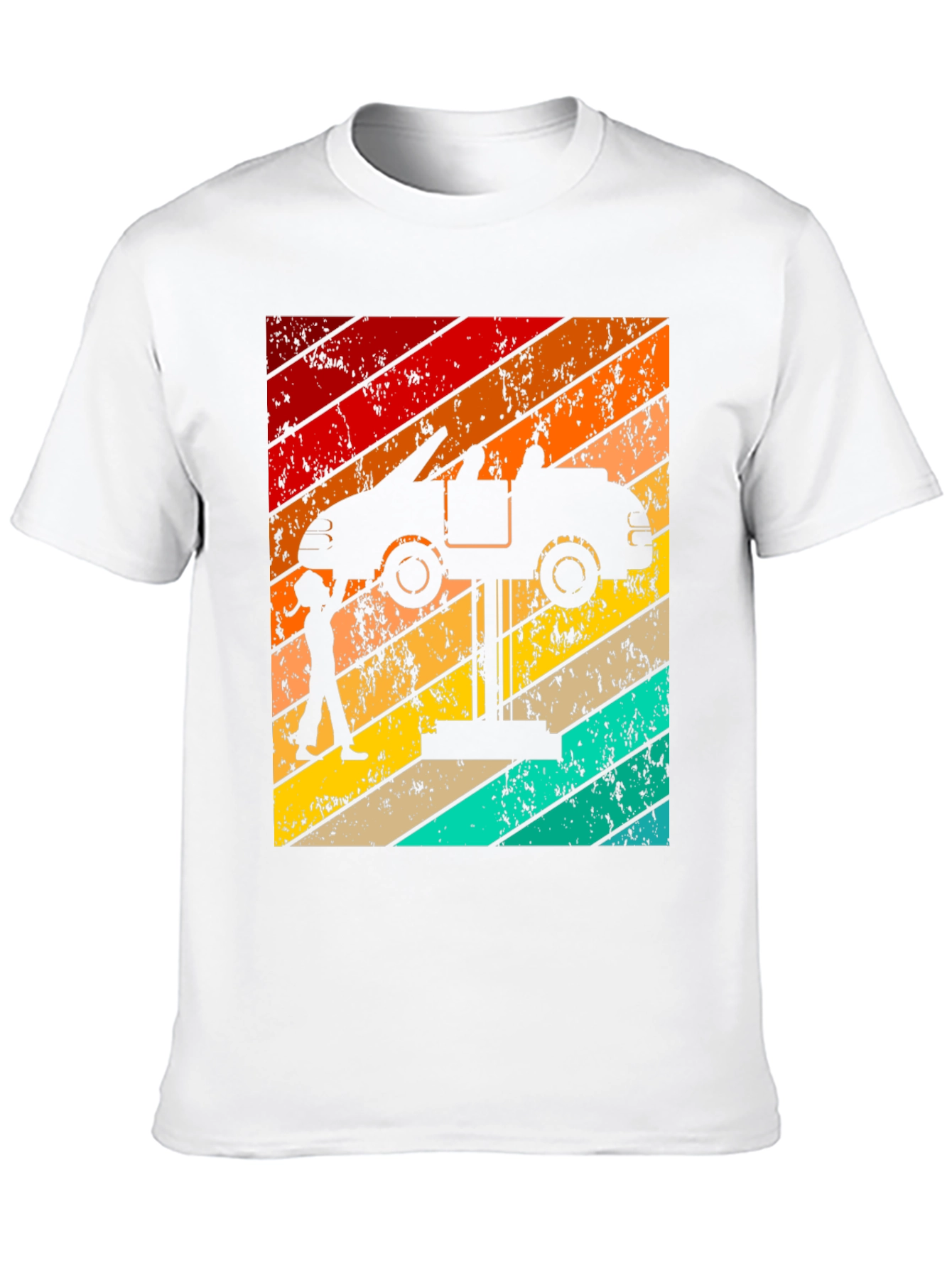 Black Retro Car Mechanic T-Shirt view 10