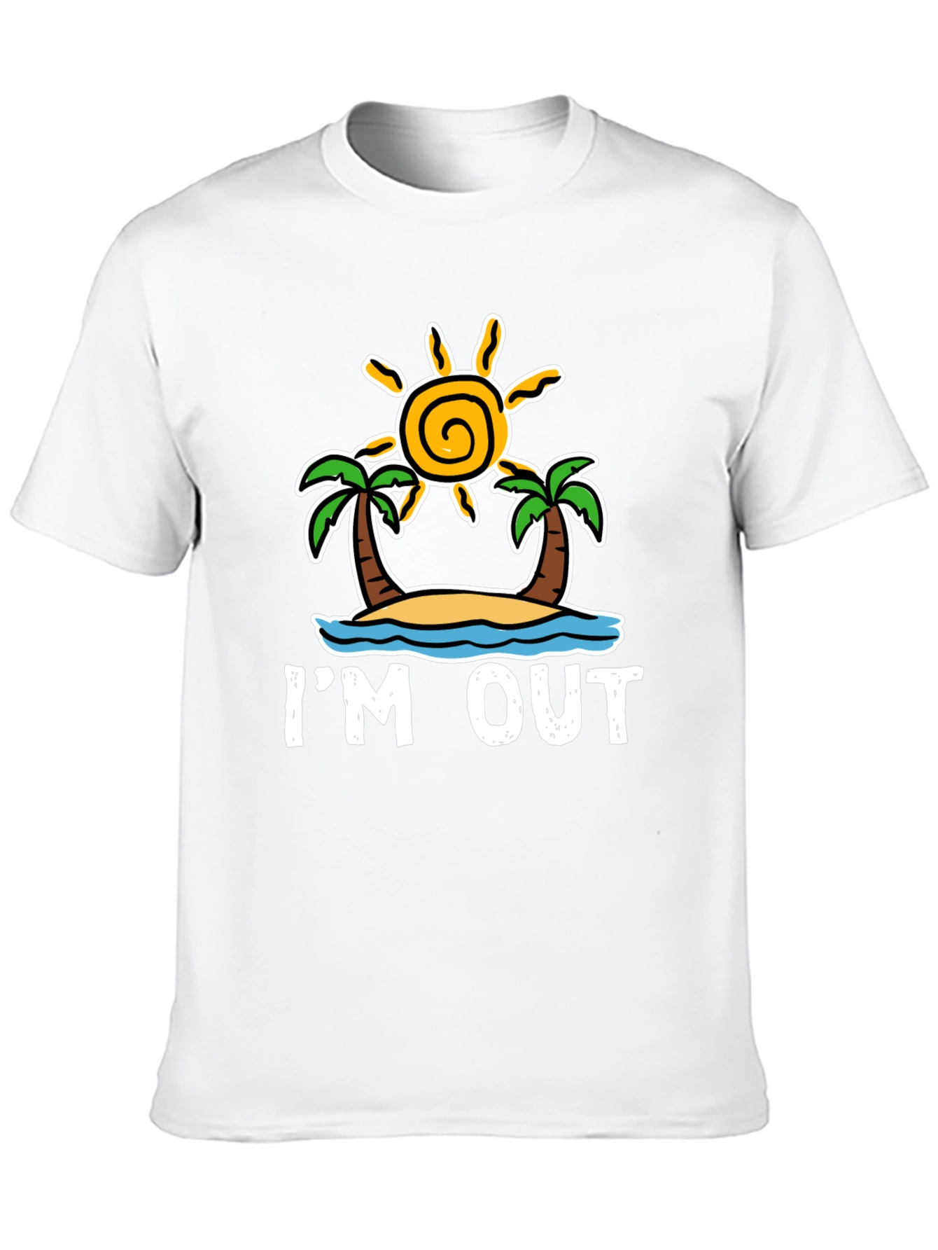 Black I'm Out T-Shirt: Beach Island Getaway Tee view 10