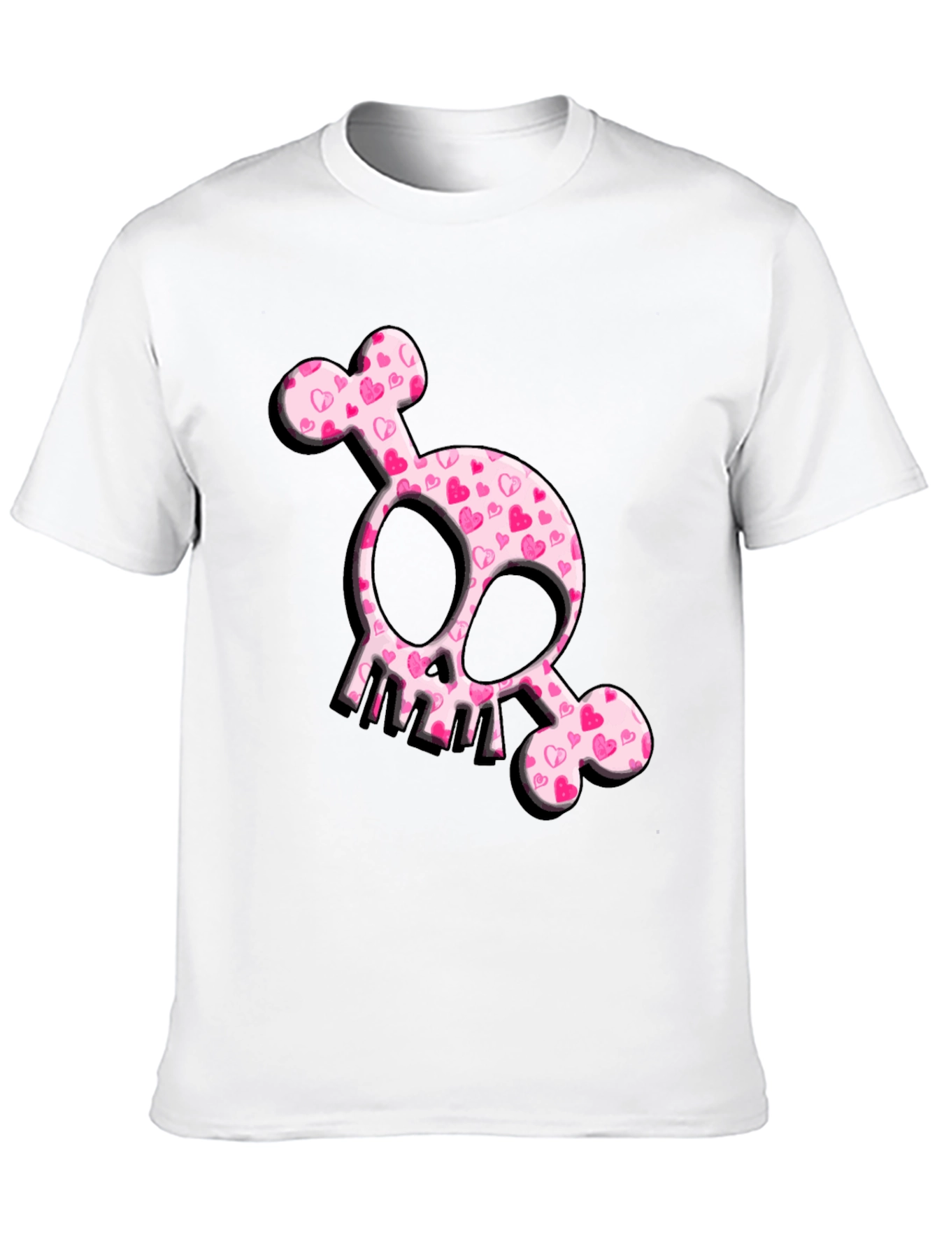 Black Heart Skull T-Shirt - Cute & Edgy Design view 10