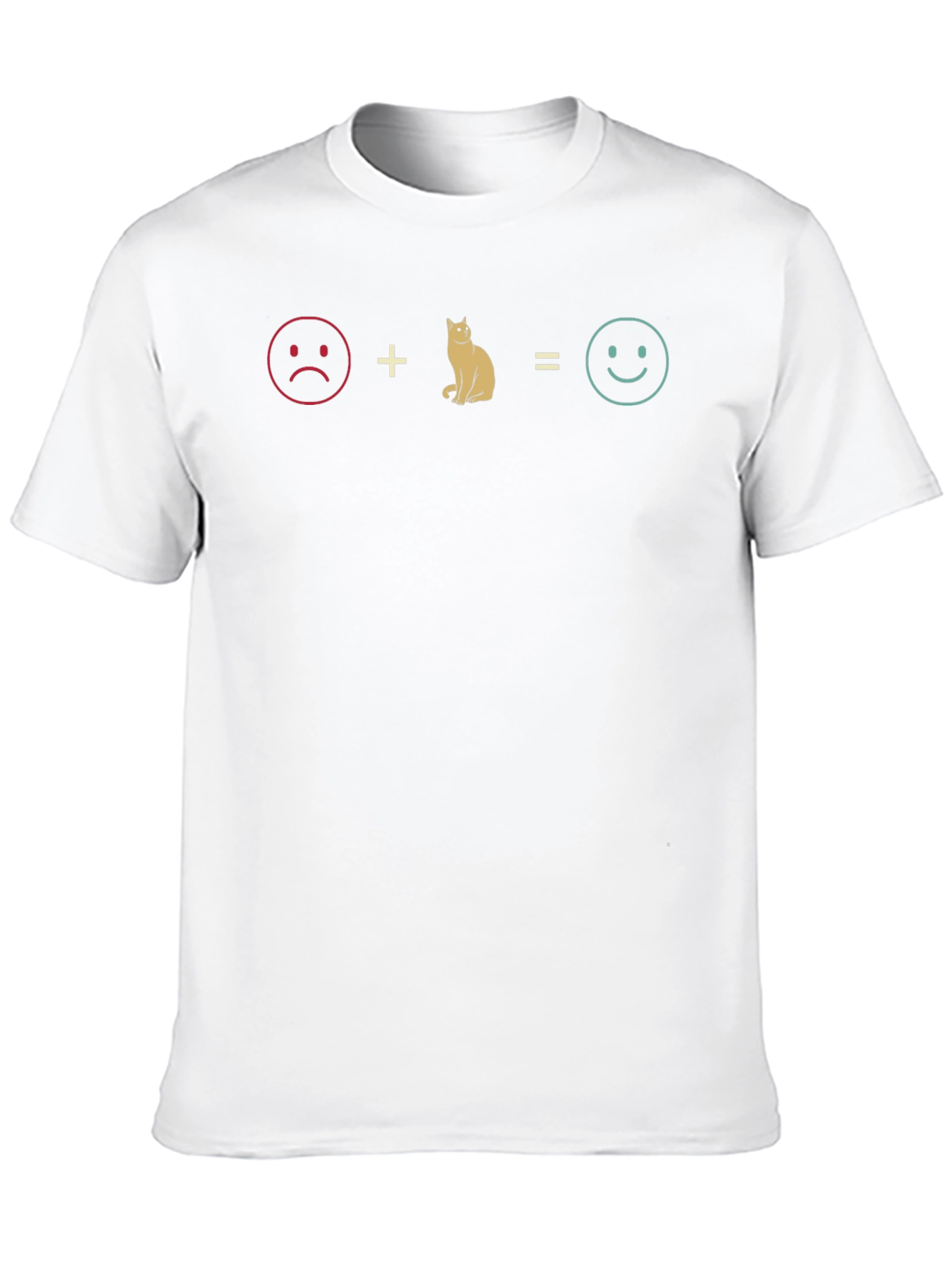 Black Sad Cat Happy T-Shirt | Funny Graphic Tee view 10