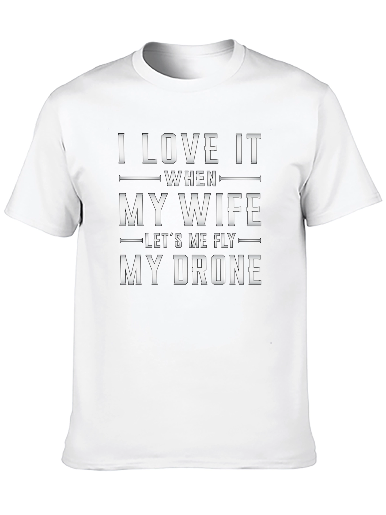 Black Funny Drone T-Shirt - I Love When My Wife Lets Me Fly view 10