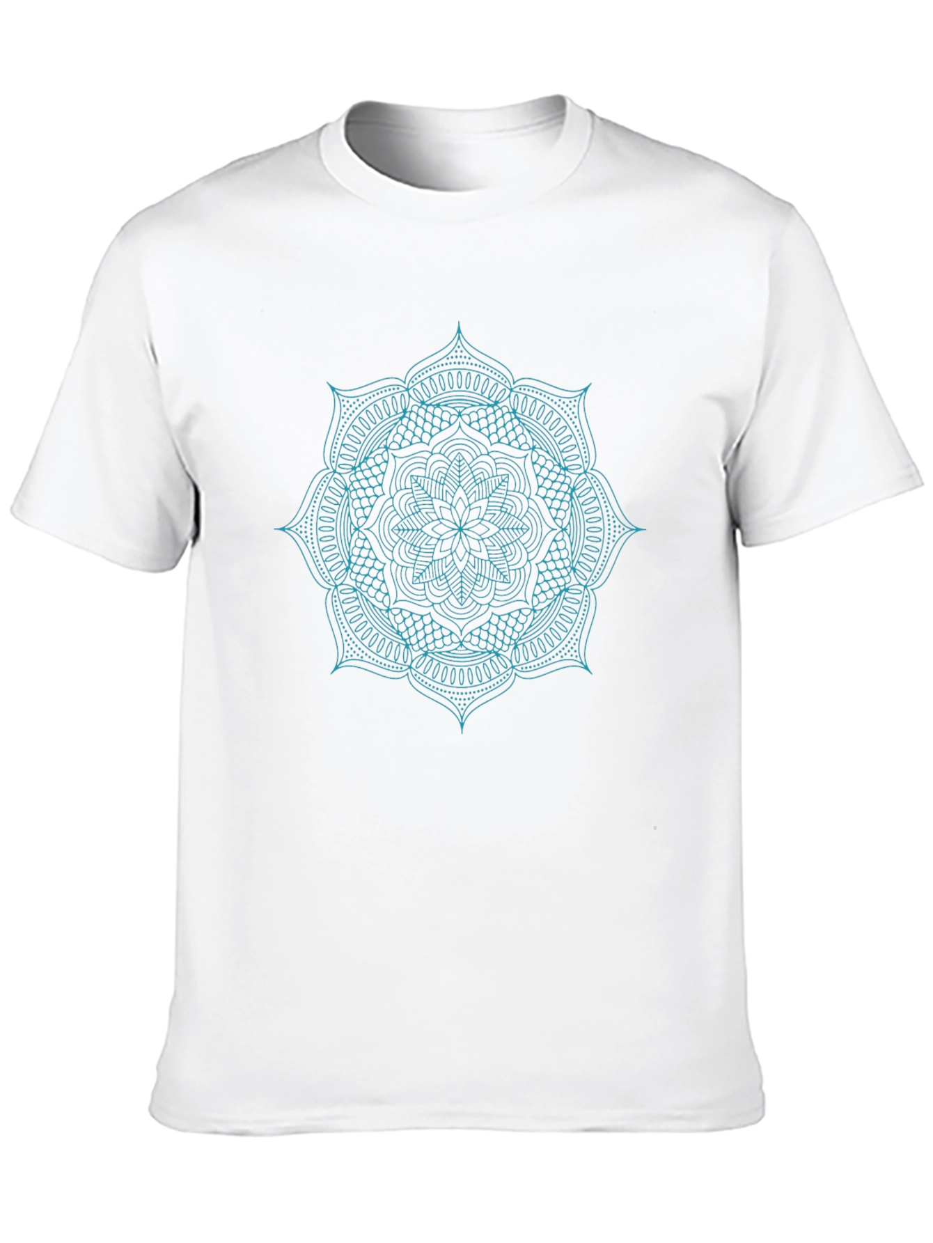 Black Mandala Print Black T-Shirt view 10