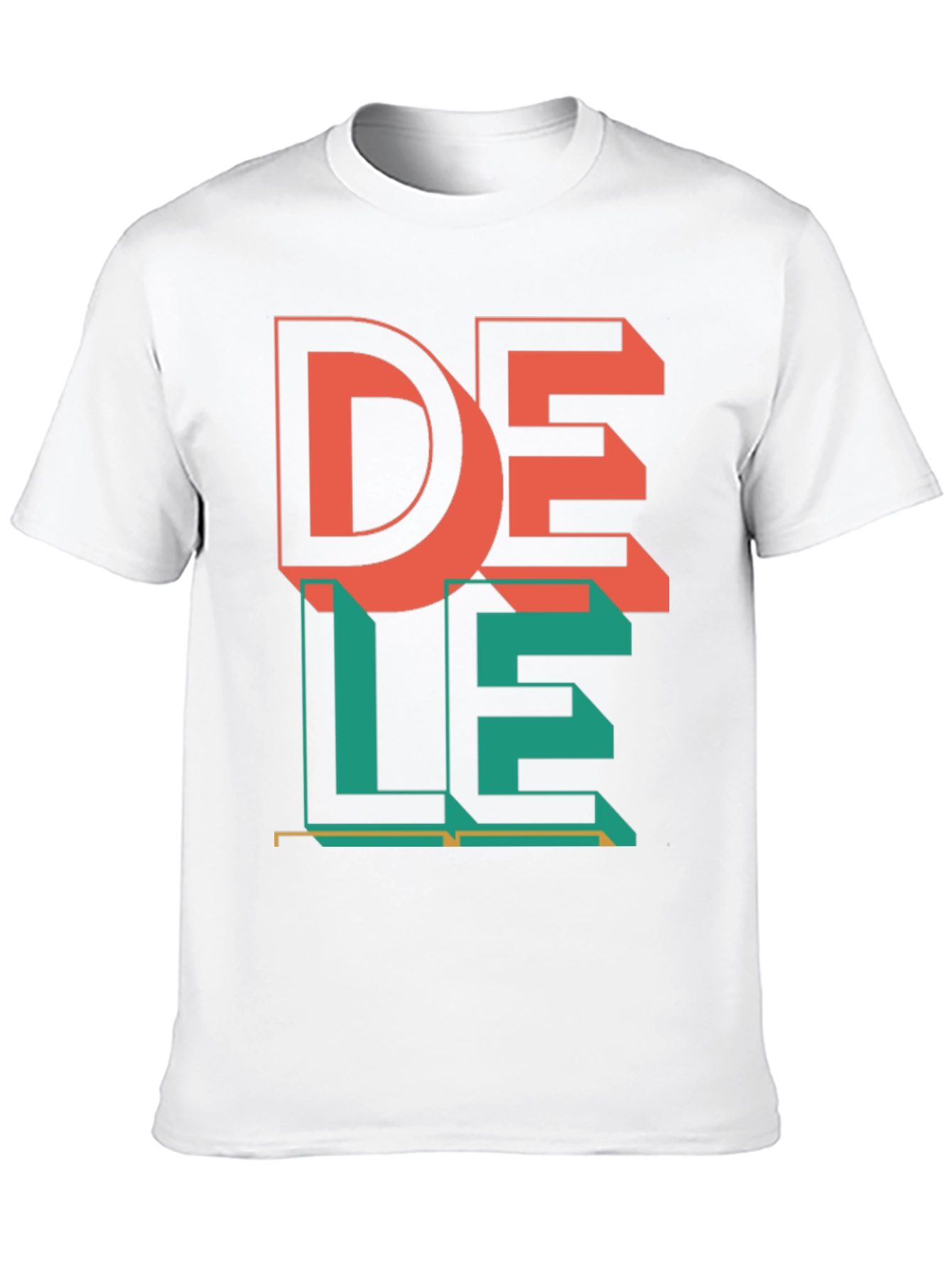 Black Retro DE LE Graphic Tee - Black Cotton Blend view 10