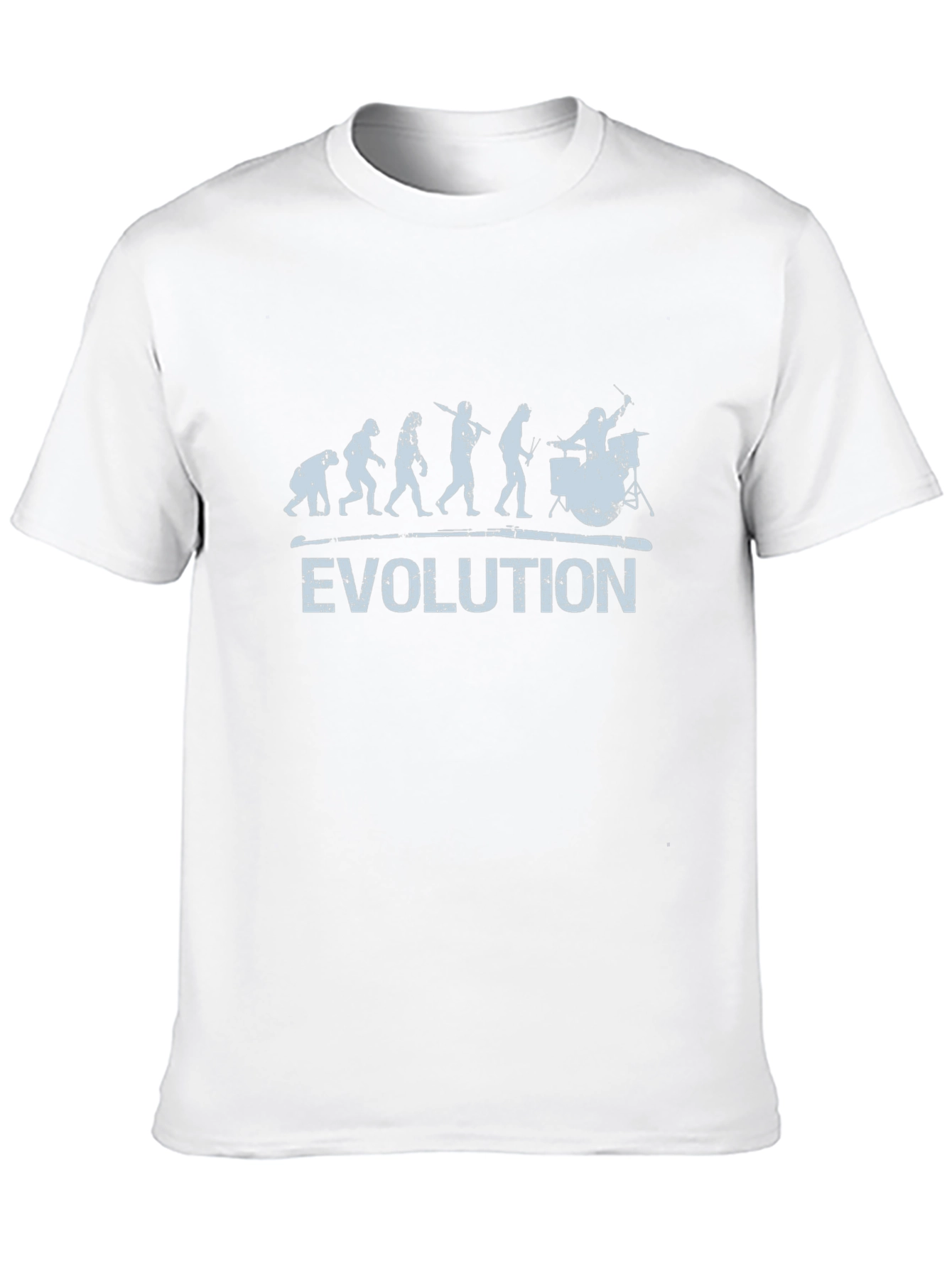 Black Evolution of Drummer T-Shirt - Black Cotton Tee view 10