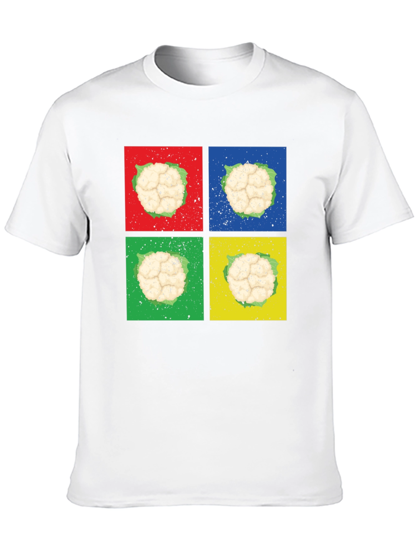 Black Cauliflower Pop Art Black T-Shirt view 10