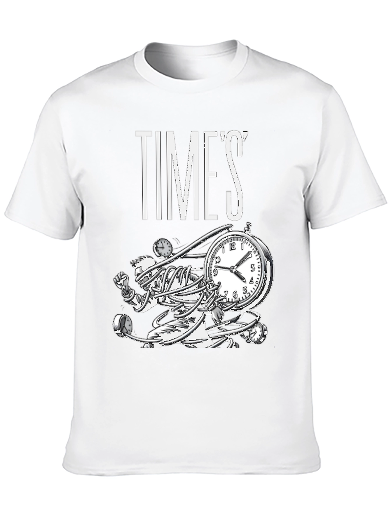Black Time Warp Graphic Tee - Black Cotton T-Shirt view 10