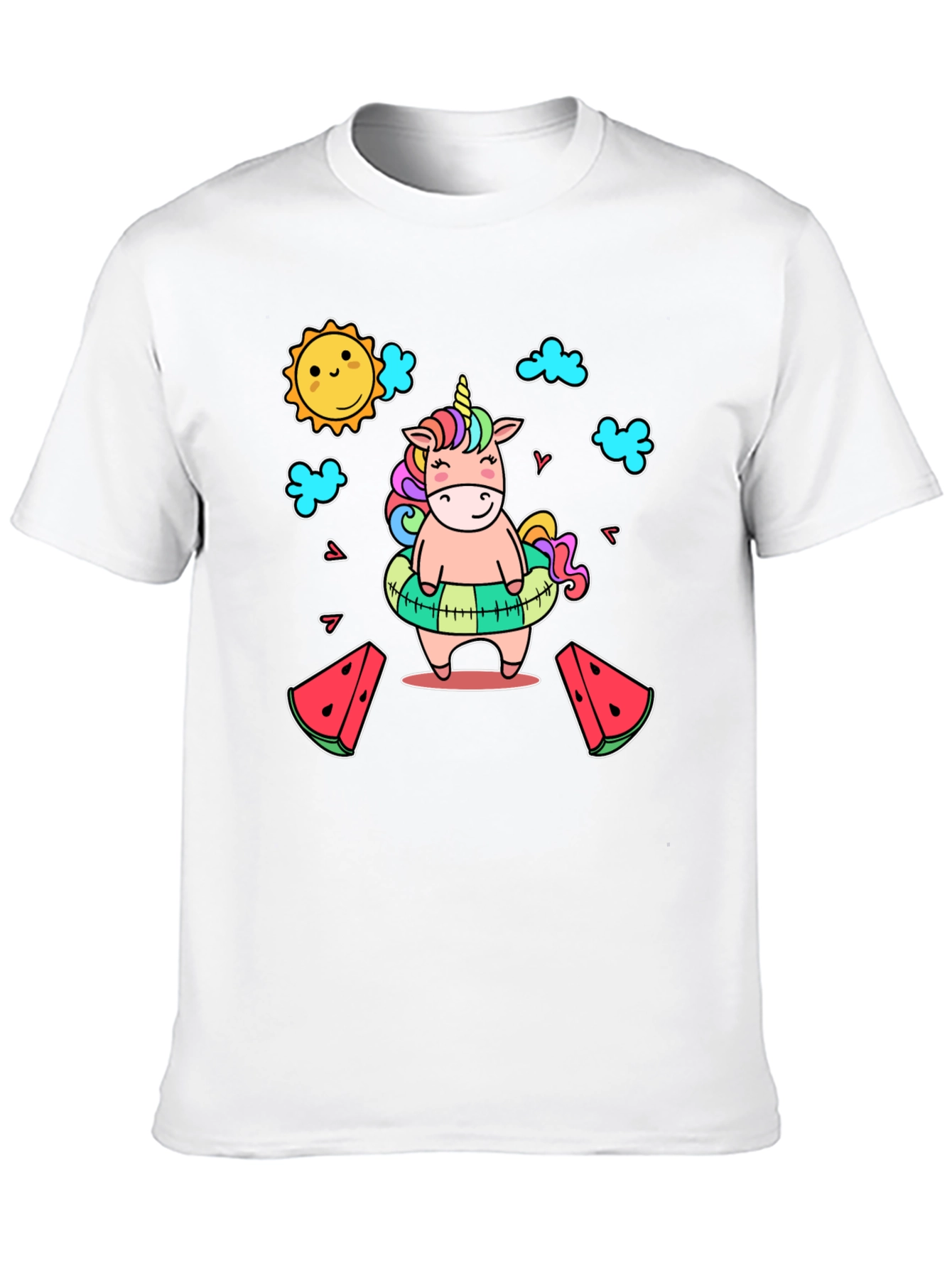 Black Unicorn Summer T-Shirt - Cute Cartoon Graphic Tee view 10