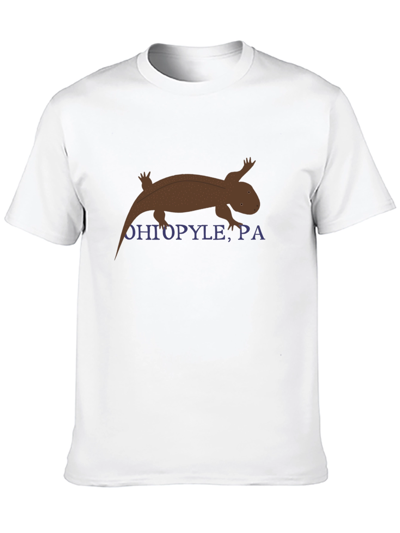 Black Ohiopyle PA Hellbender Salamander Tee view 10