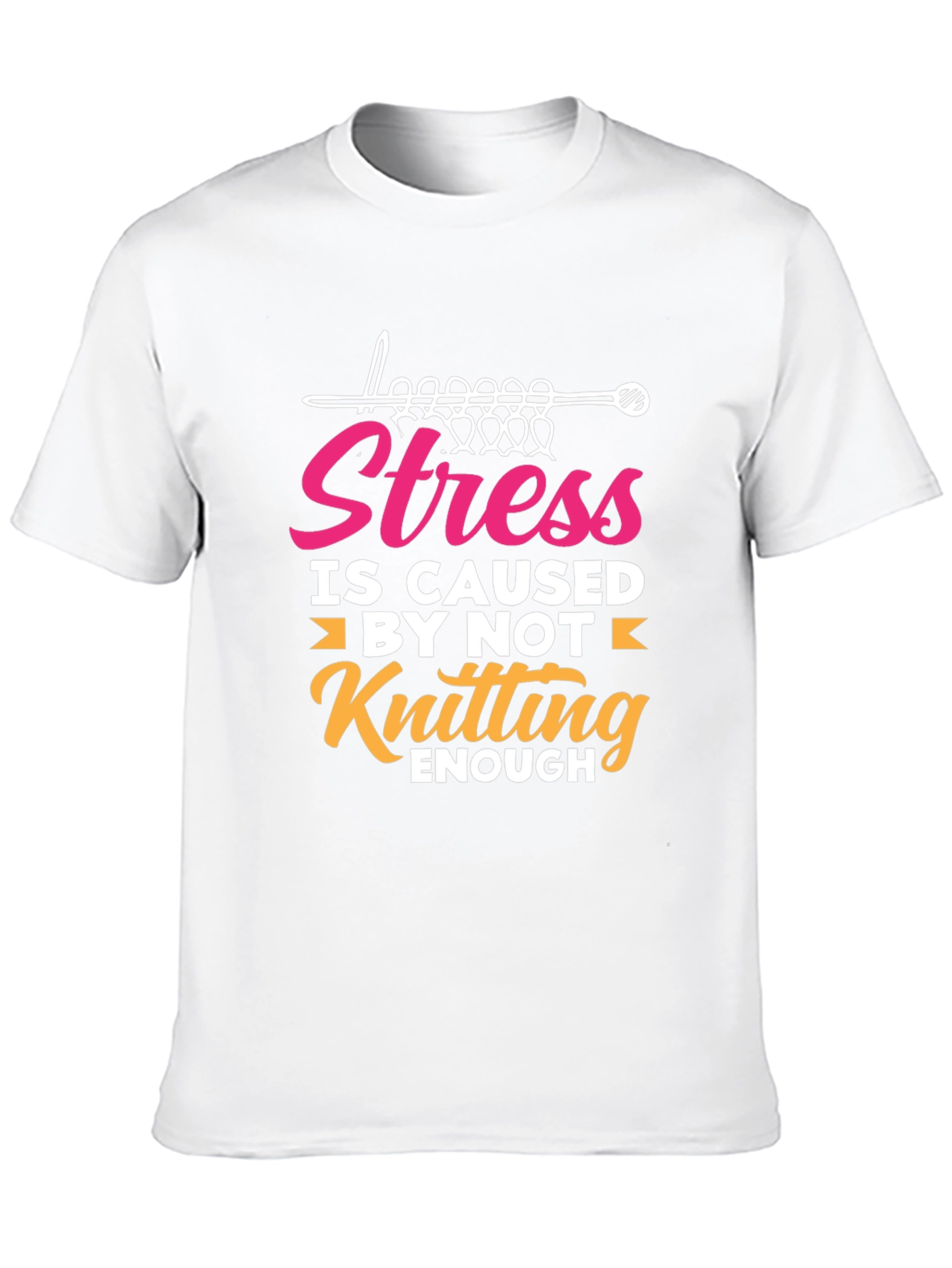 Black Stress Knitting T-Shirt - Yarn Lover Tee view 10
