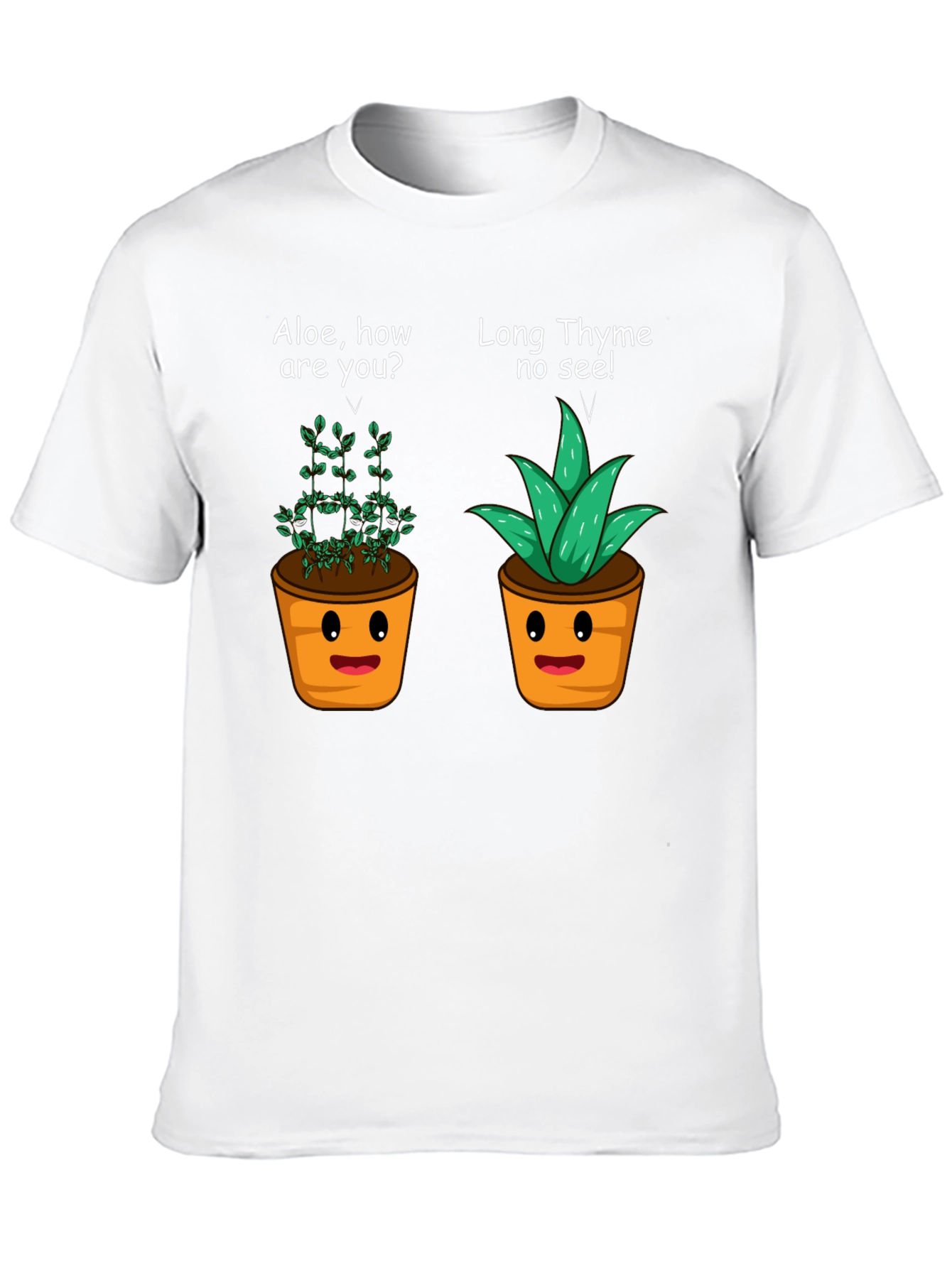Black Funny Plant Puns T-Shirt - Aloe & Thyme Humor Tee view 10