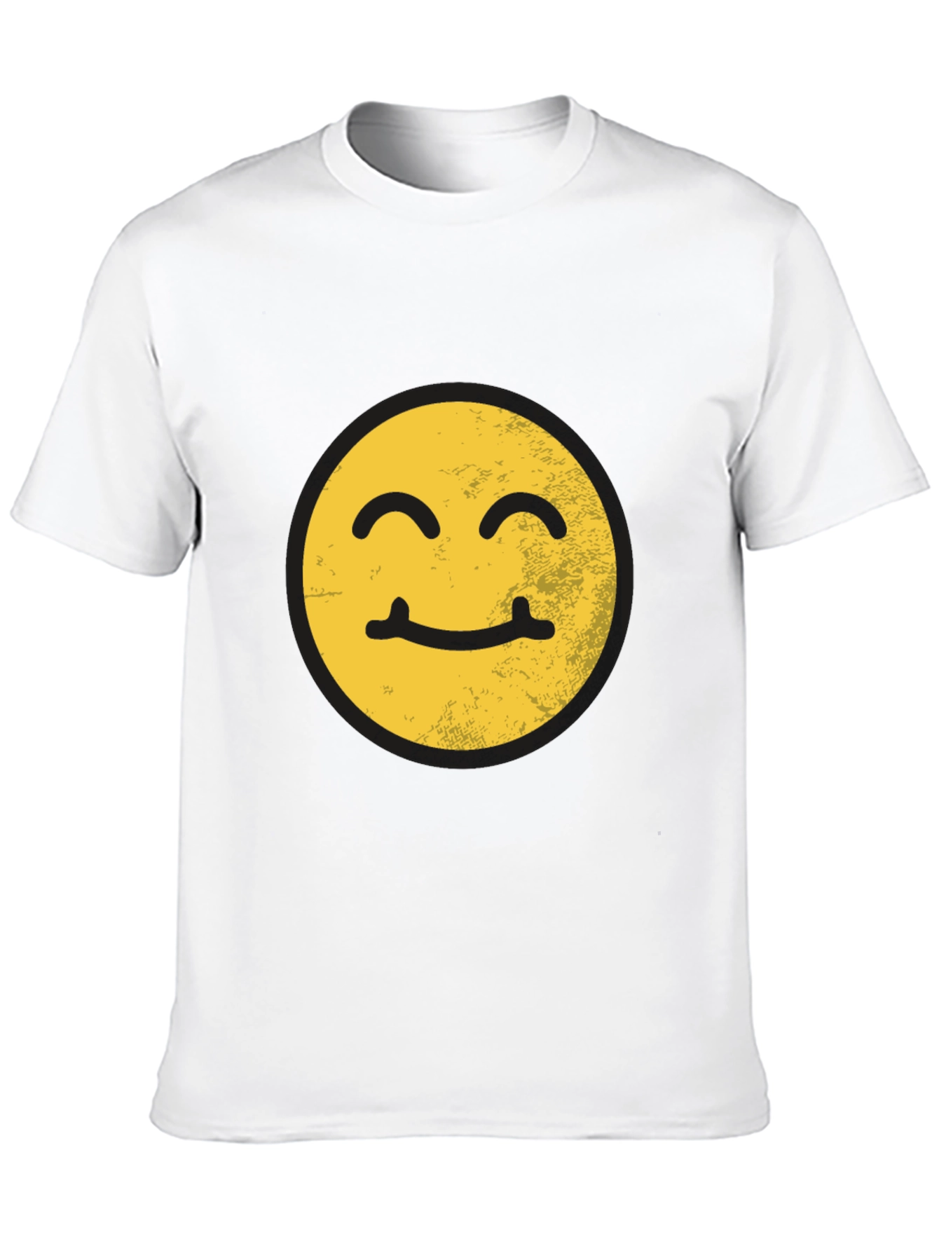 Black Smiling Face Graphic T-Shirt view 10