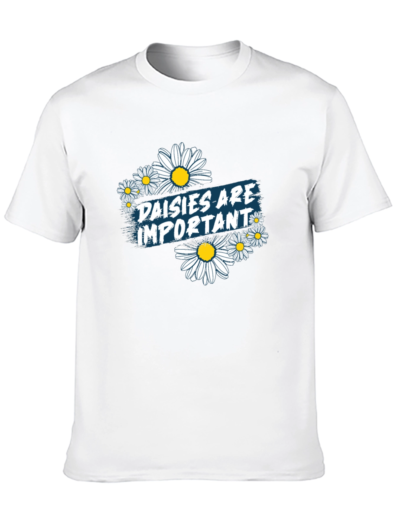 Black Daisies are Important Black Graphic Tee view 10